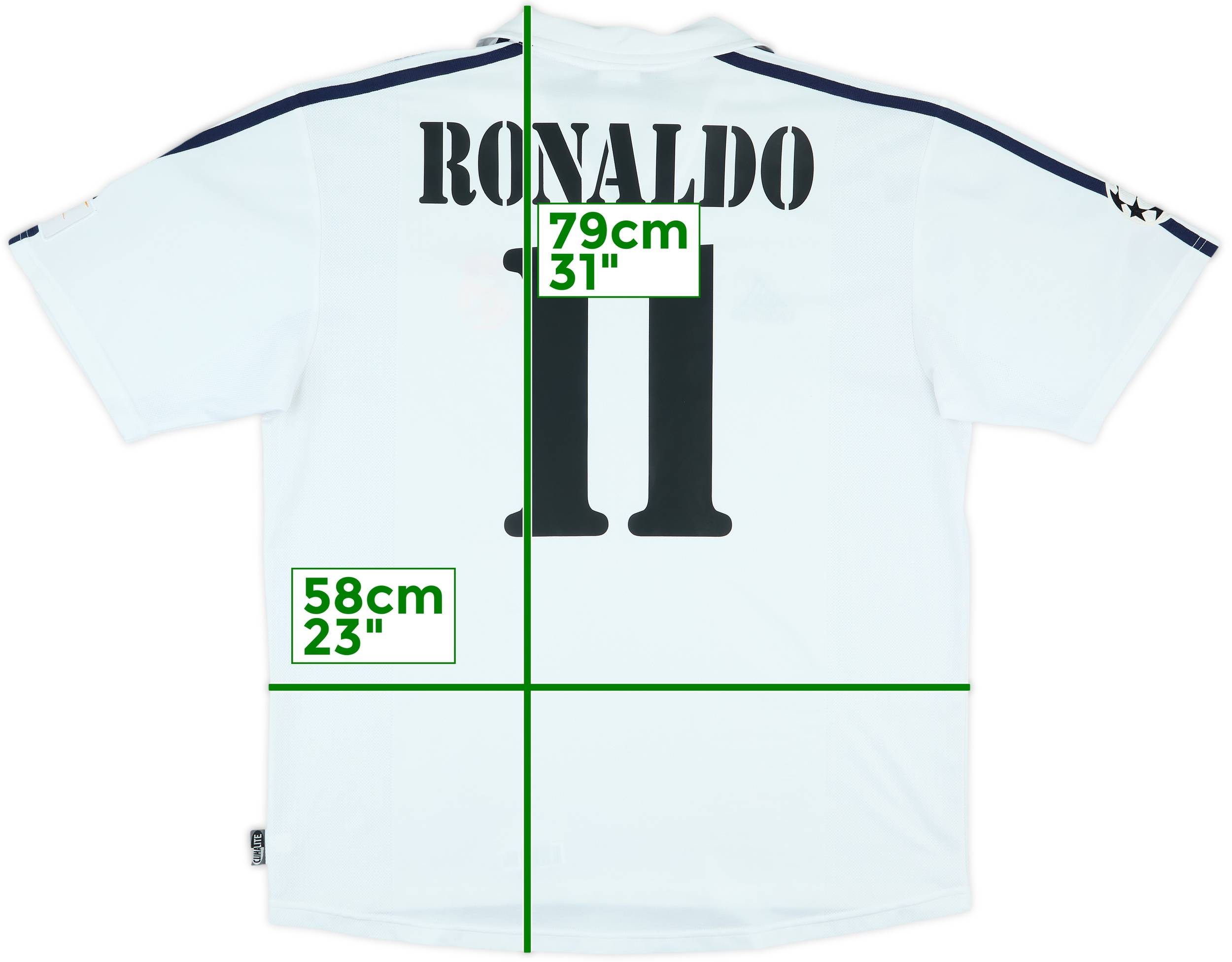 2002-03 Real Madrid Centenary Home Shirt Ronaldo #11 - 9/10