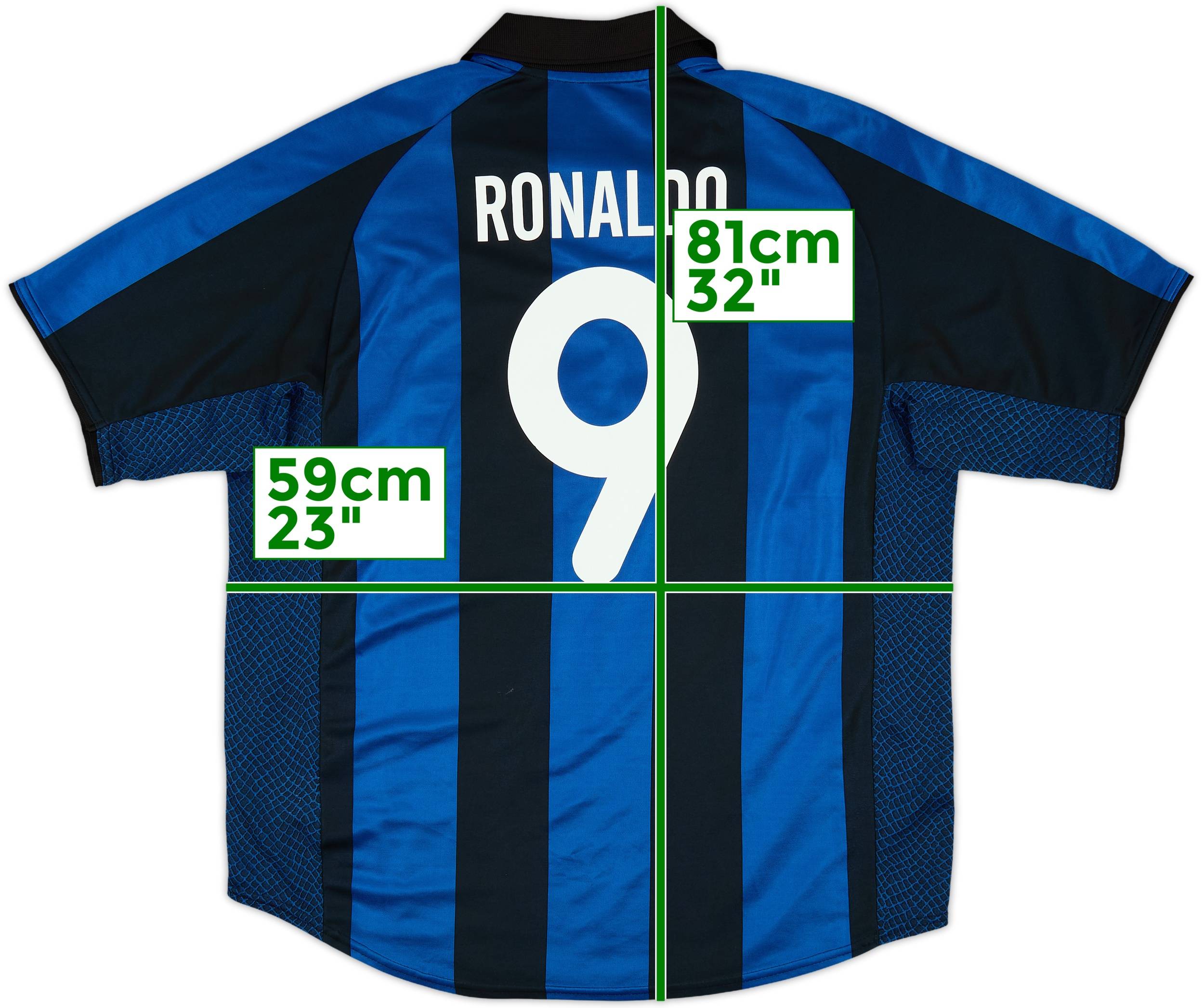 2001-02 Inter Milan Home Shirt Ronaldo #9 - 6/10 - (L)