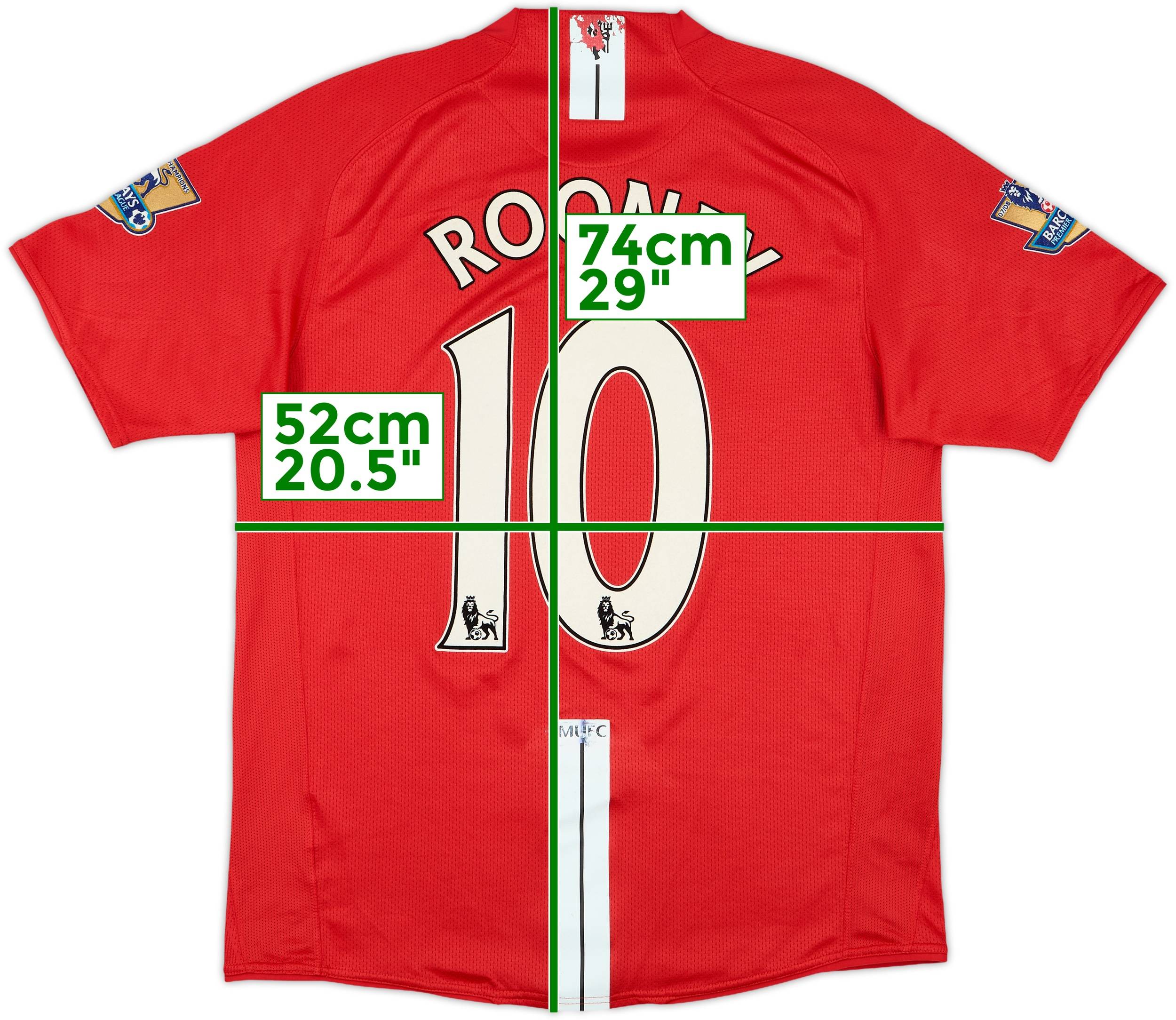 2007-09 Manchester United Home Shirt Rooney #10 - 6/10 - (M)