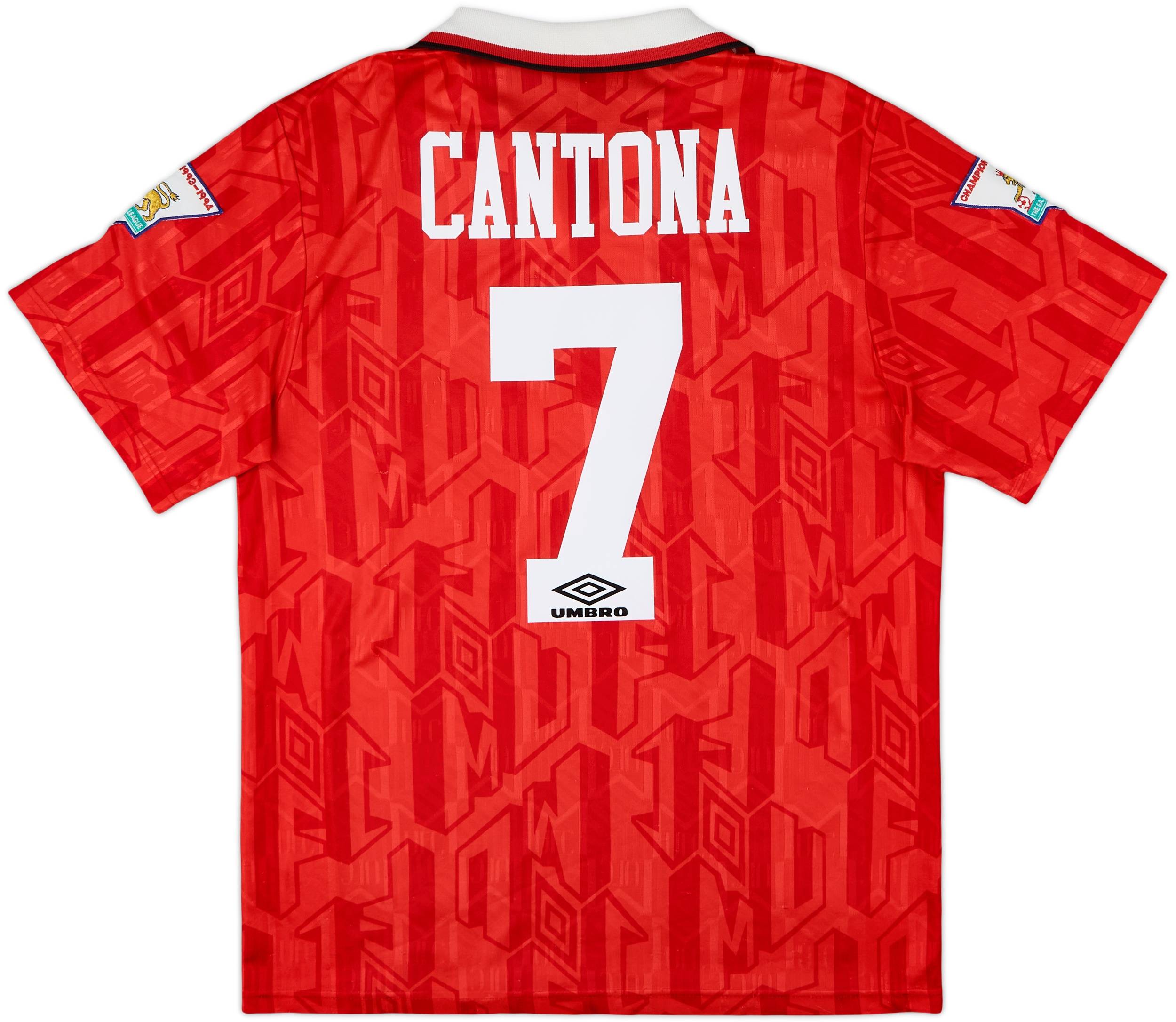 1992-94 Manchester United Cantona カントナ 1992-94 Manchester United Home Shirt Cantona #7 - 8/10 - (L)