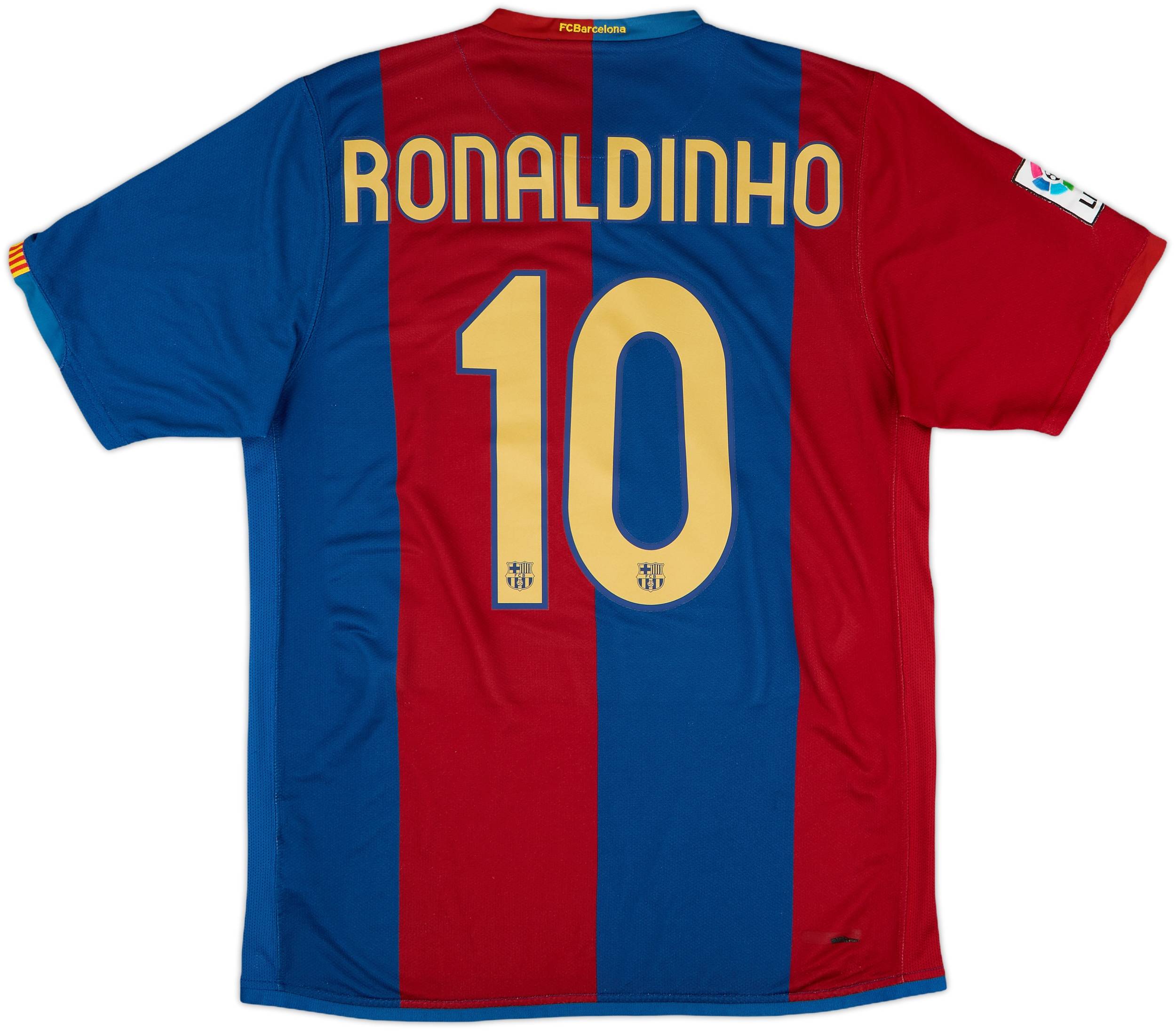 2006-07 Barcelona Home Shirt Ronaldinho #10 - 6/10 - (M)