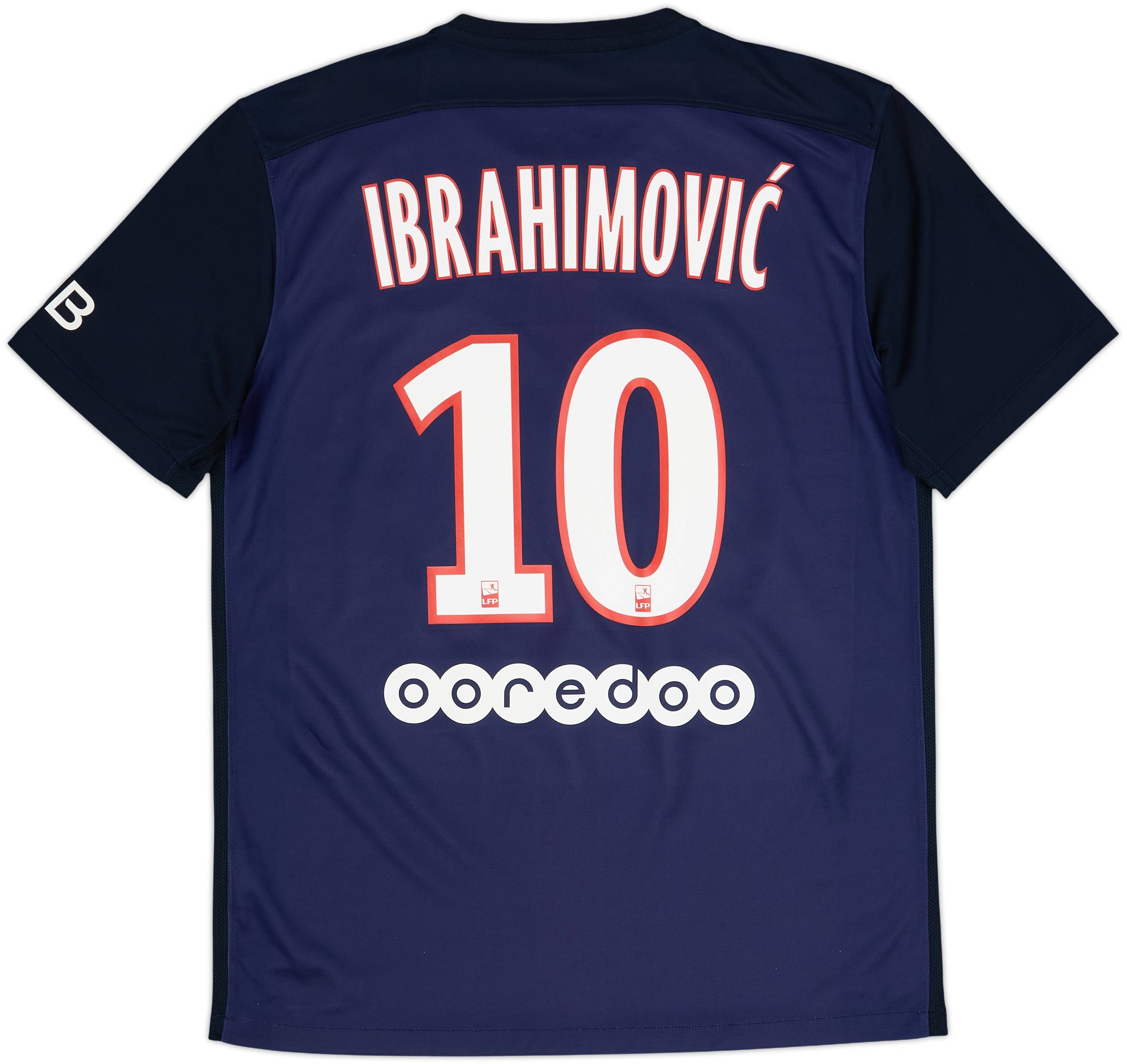 2015-16 Paris Saint-Germain Home Shirt Ibrahimovic #10 - 7/10 - (M)