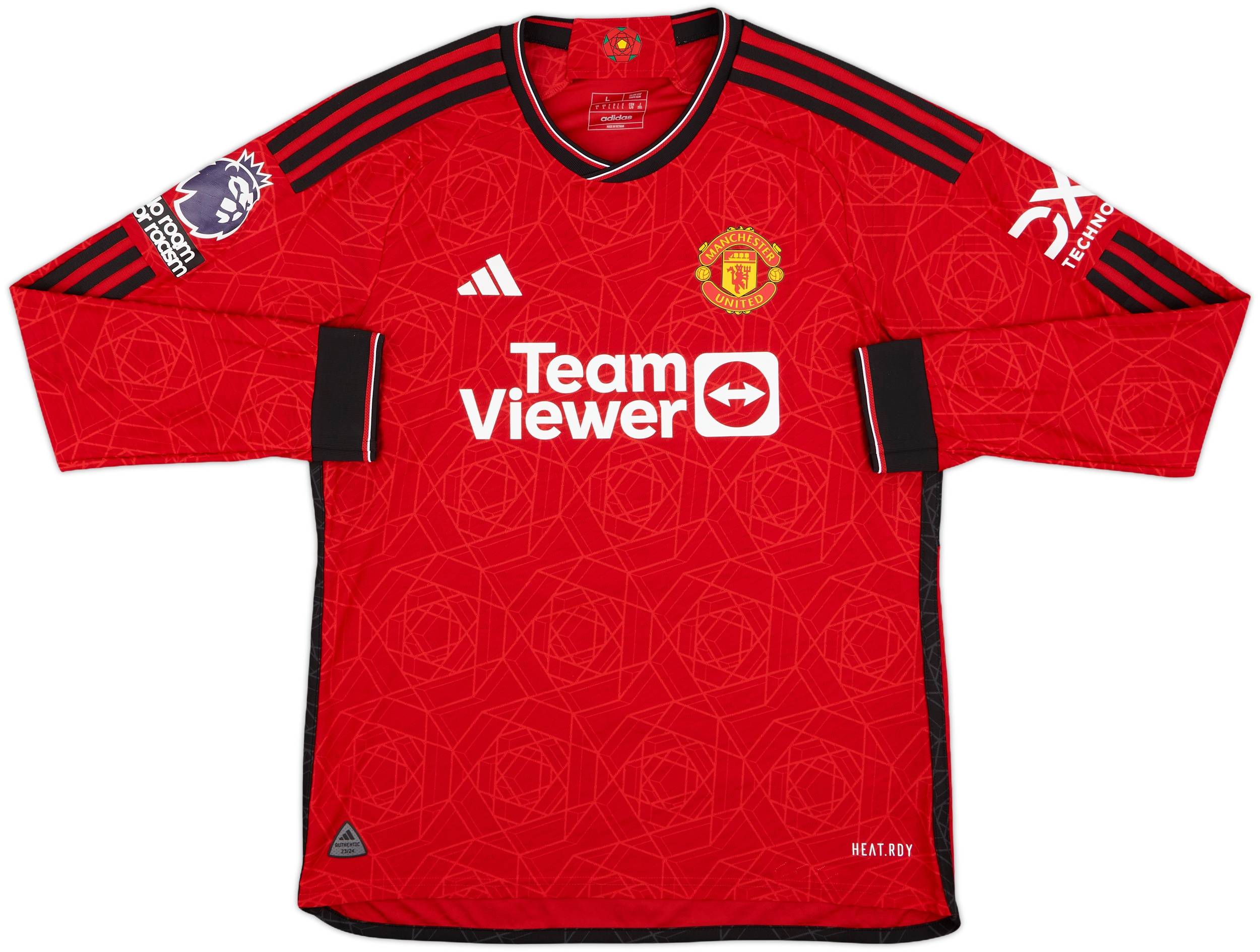 2023-24 Manchester United Authentic Home L/S Shirt Rashford