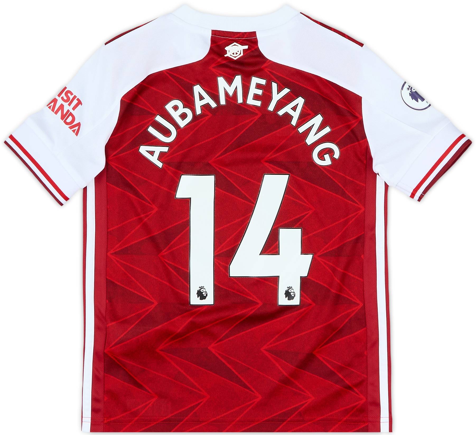 2020-21 Arsenal Home Shirt Aubameyang #14 9/10