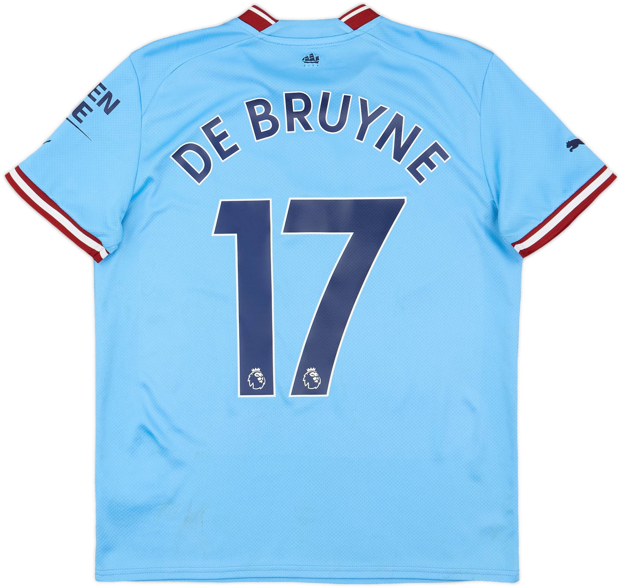 2022-23 Manchester City Home Shirt De Bruyne #17 - 7/10