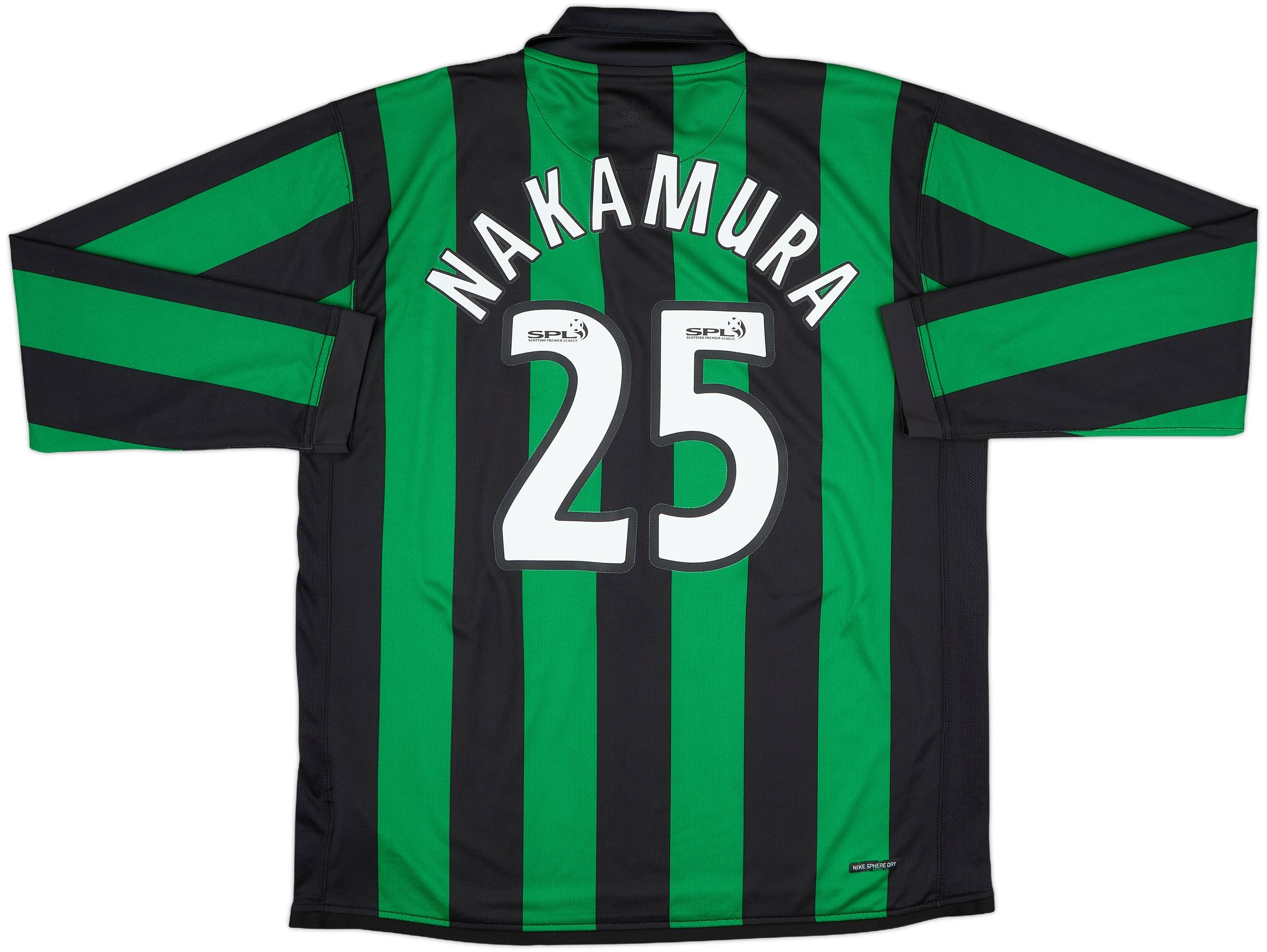 2006-08 Celtic Away L/S Shirt Nakamura #25 - 8/10 - (XL)