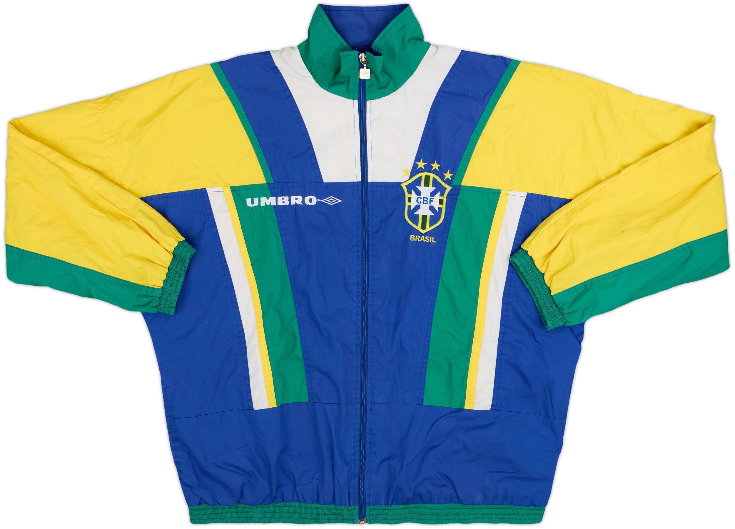 1994 ブラジル代表 90s Brazil CBF UMBRO 程度良上 1994-96 Brazil Umbro Track Jacket - 9/10 - (L)