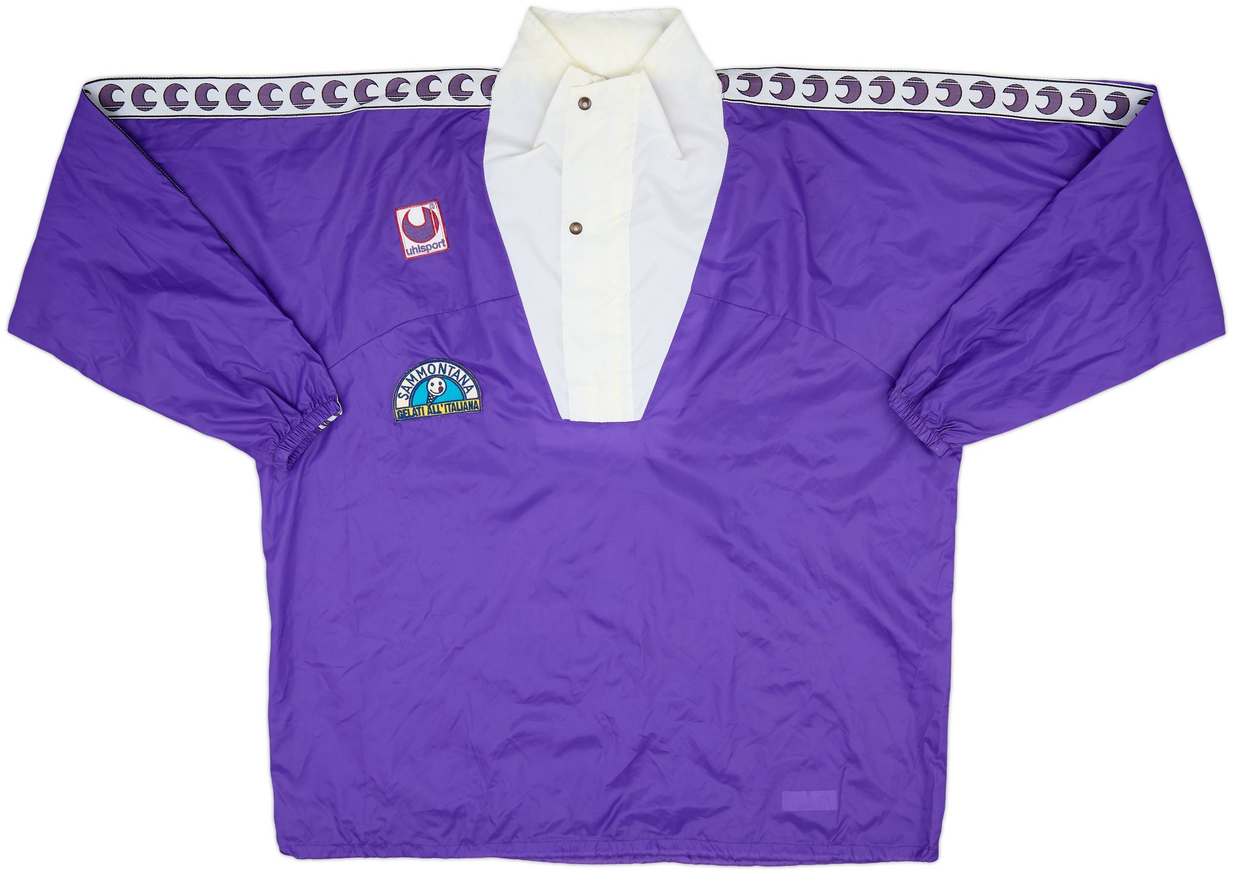 1993-94 Fiorentina Uhlsport 1/4 Zip Rain Jacket - 8/10 - (XL)