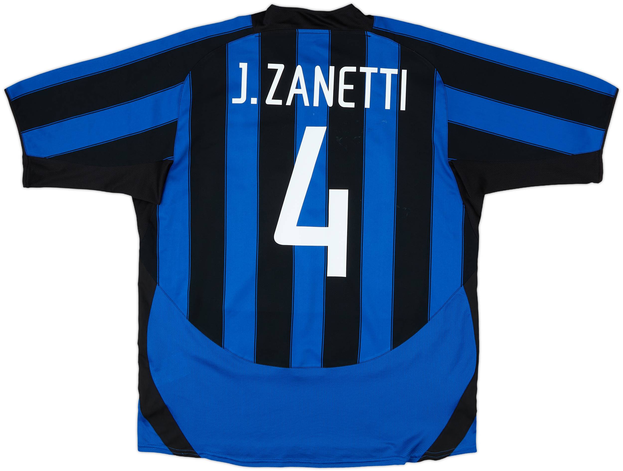 ウェア inter 2003 2004  2003-04 Inter Milan Home Shirt J.Zanetti #4 - 6/10 - (XL)
