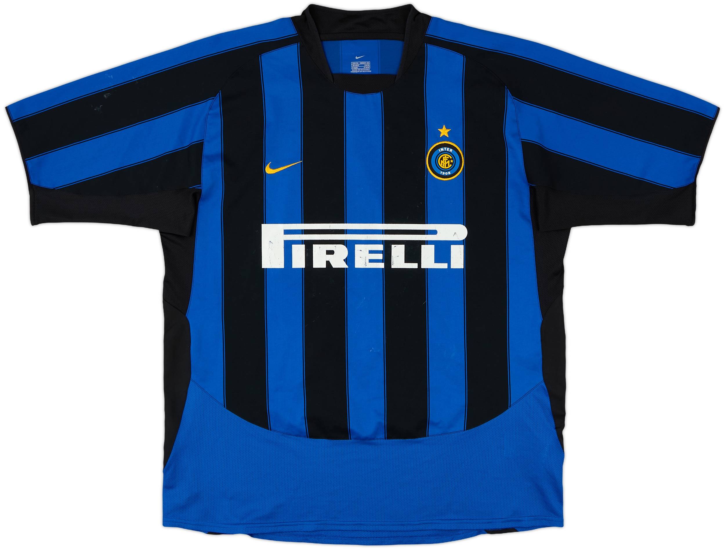 ウェア inter 2003 2004  2003-04 Inter Milan Home Shirt J.Zanetti #4 - 6/10 - (XL)