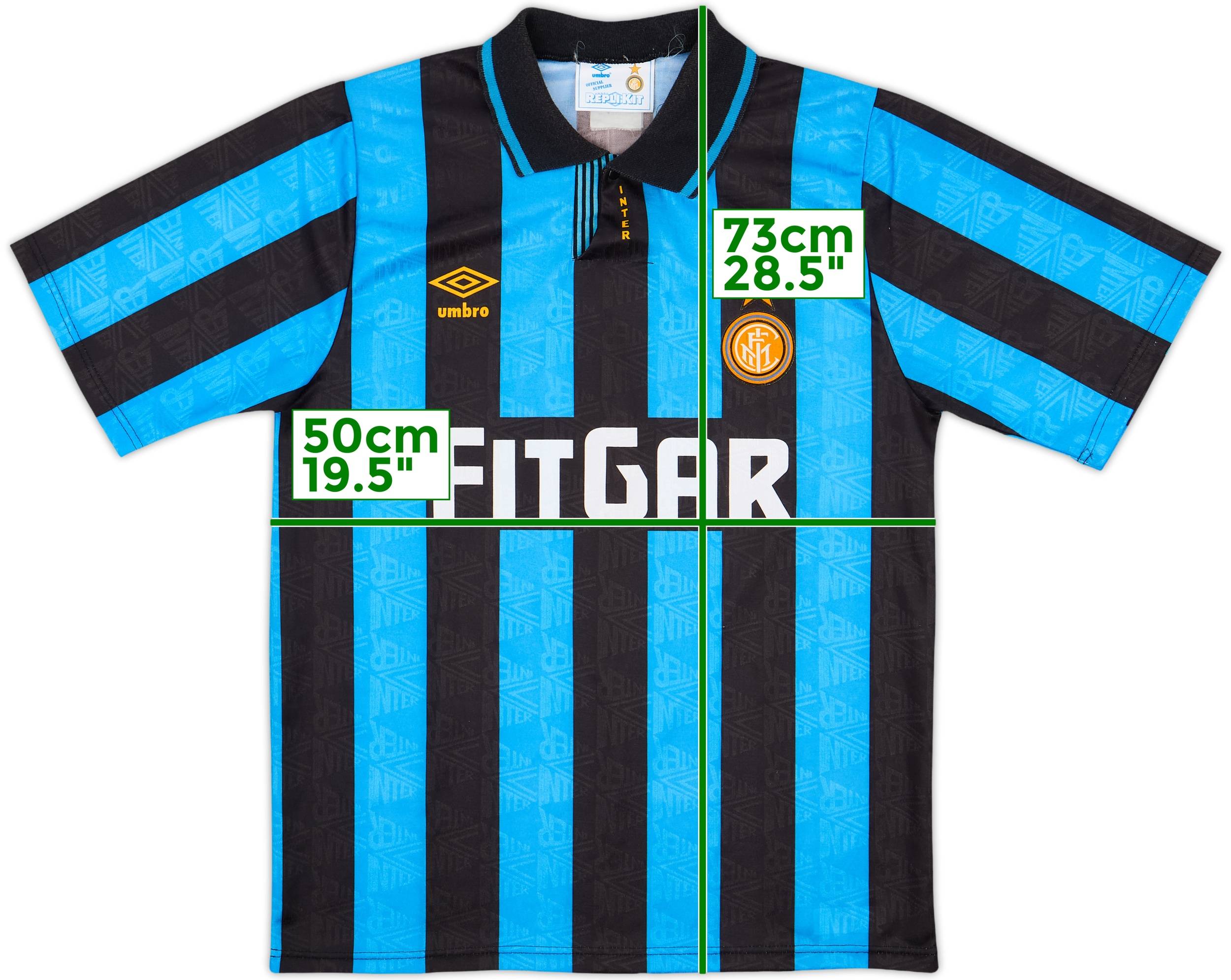【正規91-92 南米UMBRO Inter Milan home #10】 1991-92 Inter Milan Home Shirt - 8/10 - (S)