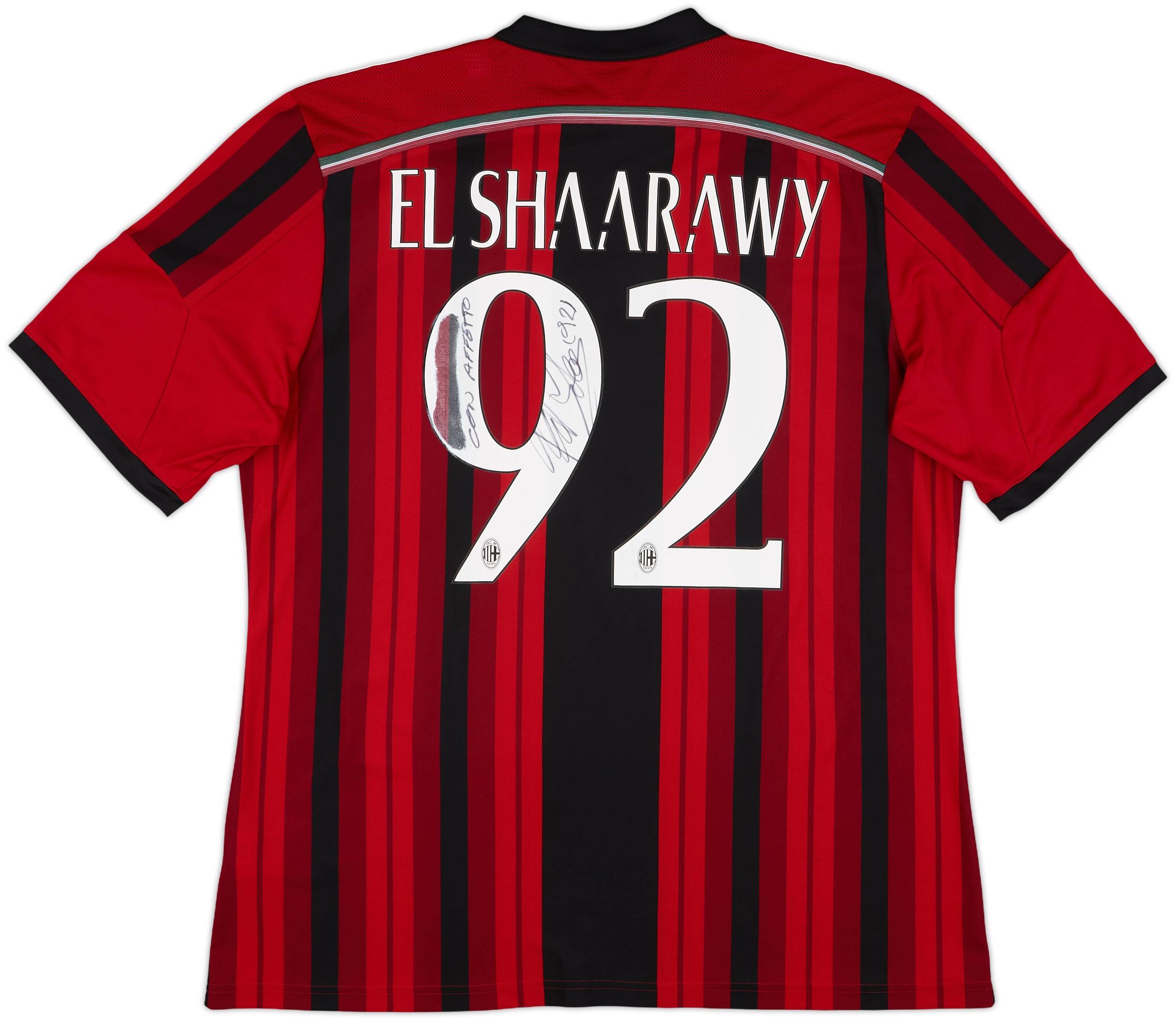 2014-15 AC Milan Signed Home Shirt El Shaarawy #92 - 5/10 - (XL)