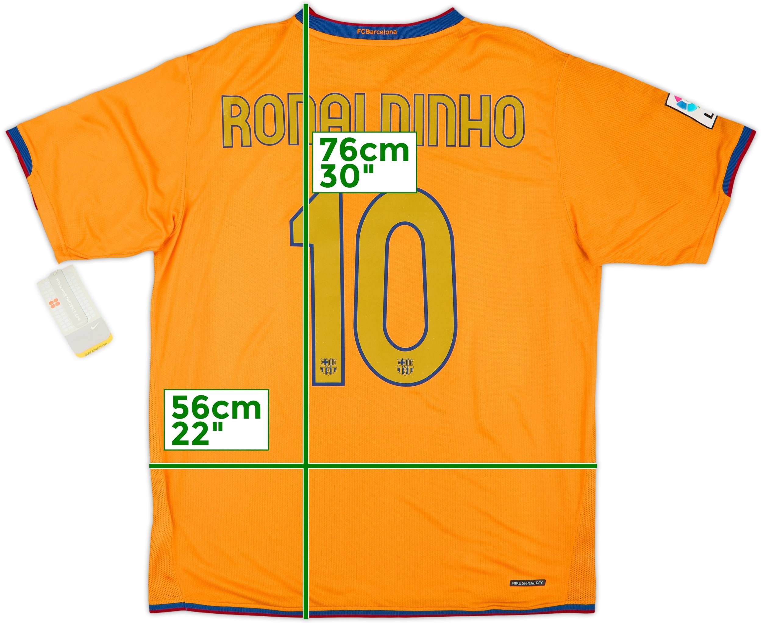 2006-08 Barcelona Away Shirt Ronaldinho #10 (L)