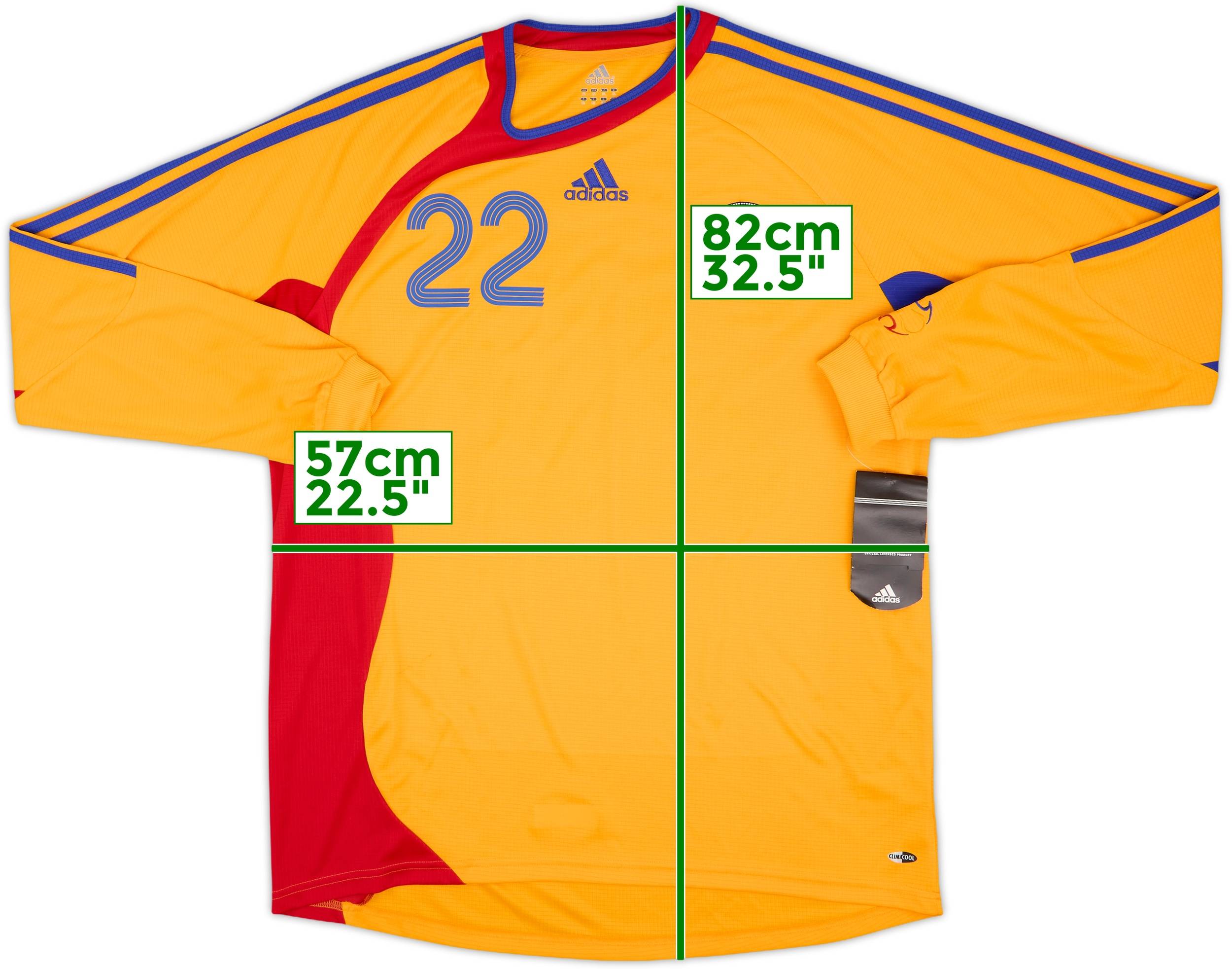 2006-08 Romania Player Issue Home L/S Shirt #22 (XL)