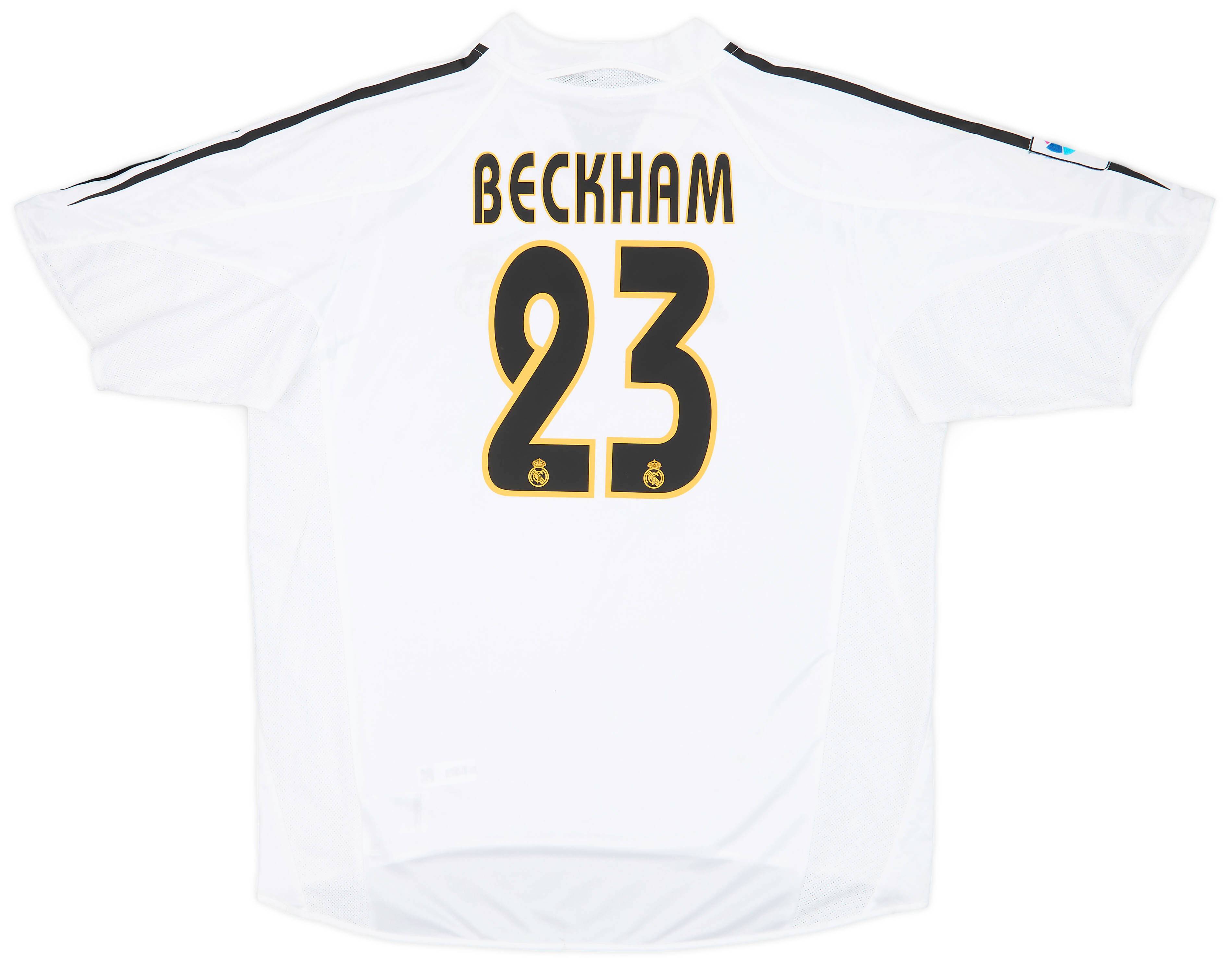 2004-05 Real Madrid Home Shirt Beckham #23 (XL)