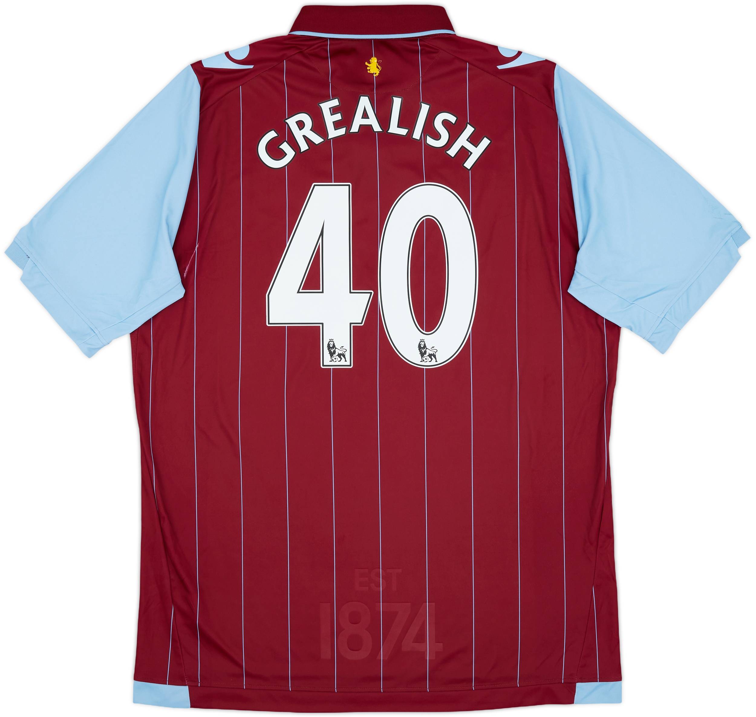 2015-16 Aston Villa Home Shirt Grealish #40 - 10/10 - (XXL)