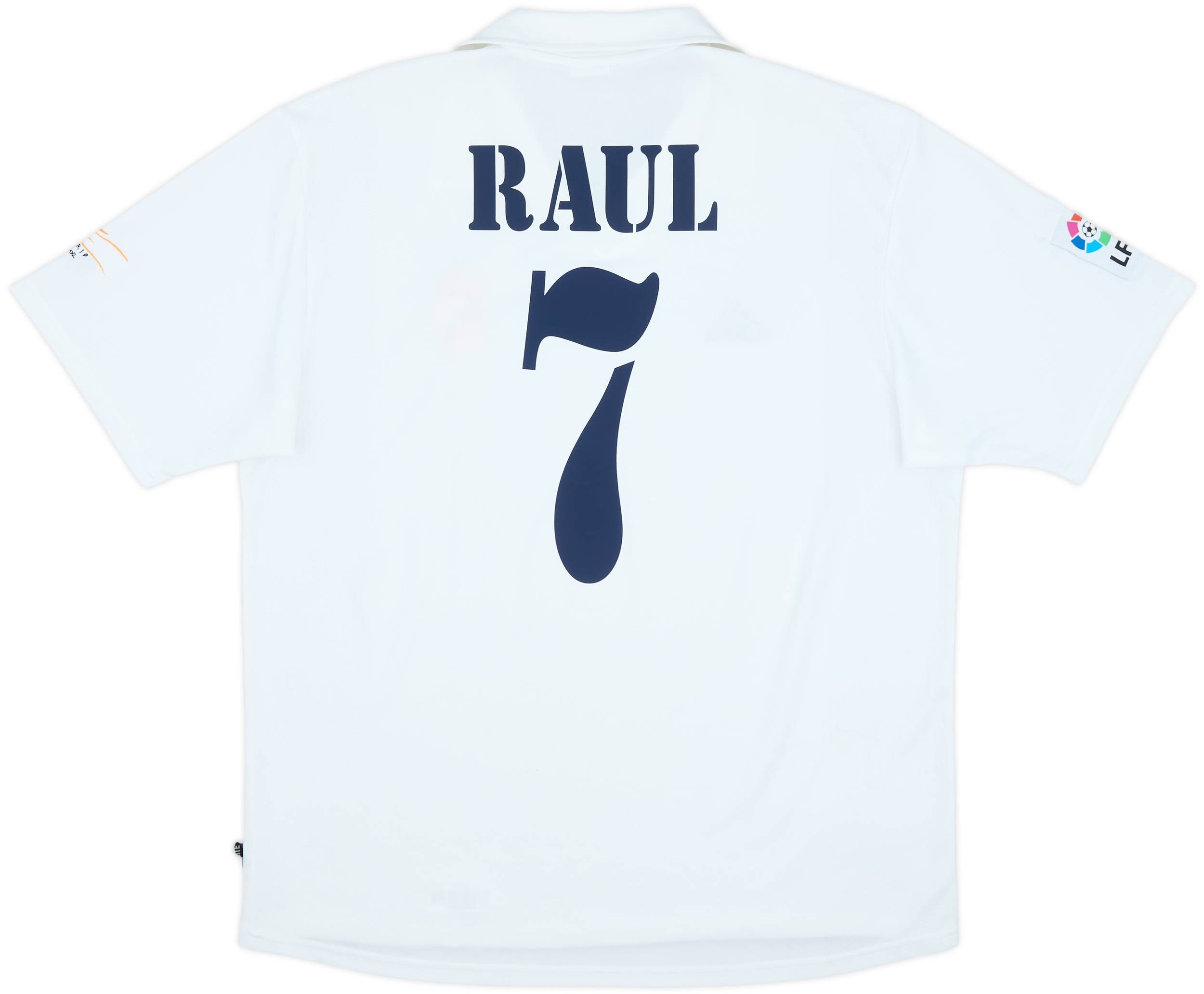 2001 Real Madrid Home Shirt Raul #7 - 8/10 - (L)
