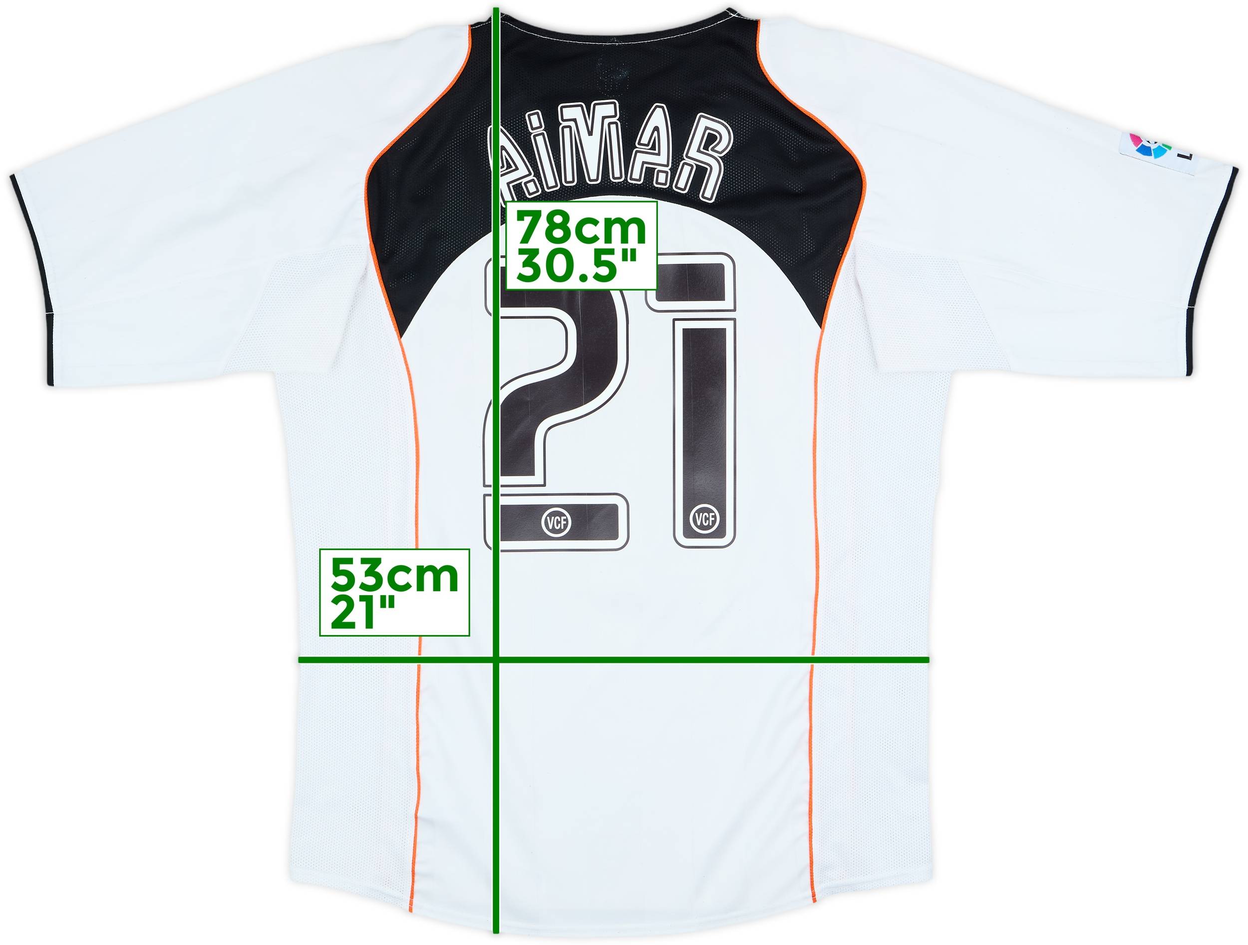 2004-05 Valencia Home Shirt Aimar #21 - 8/10 - (L)