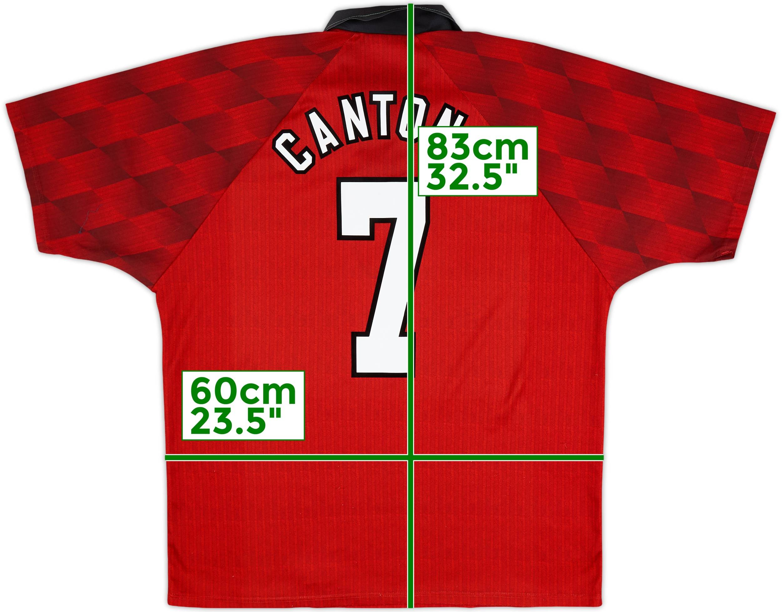 1996-98 Manchester United Home Shirt Cantona #7 - 6/10 - (XL)