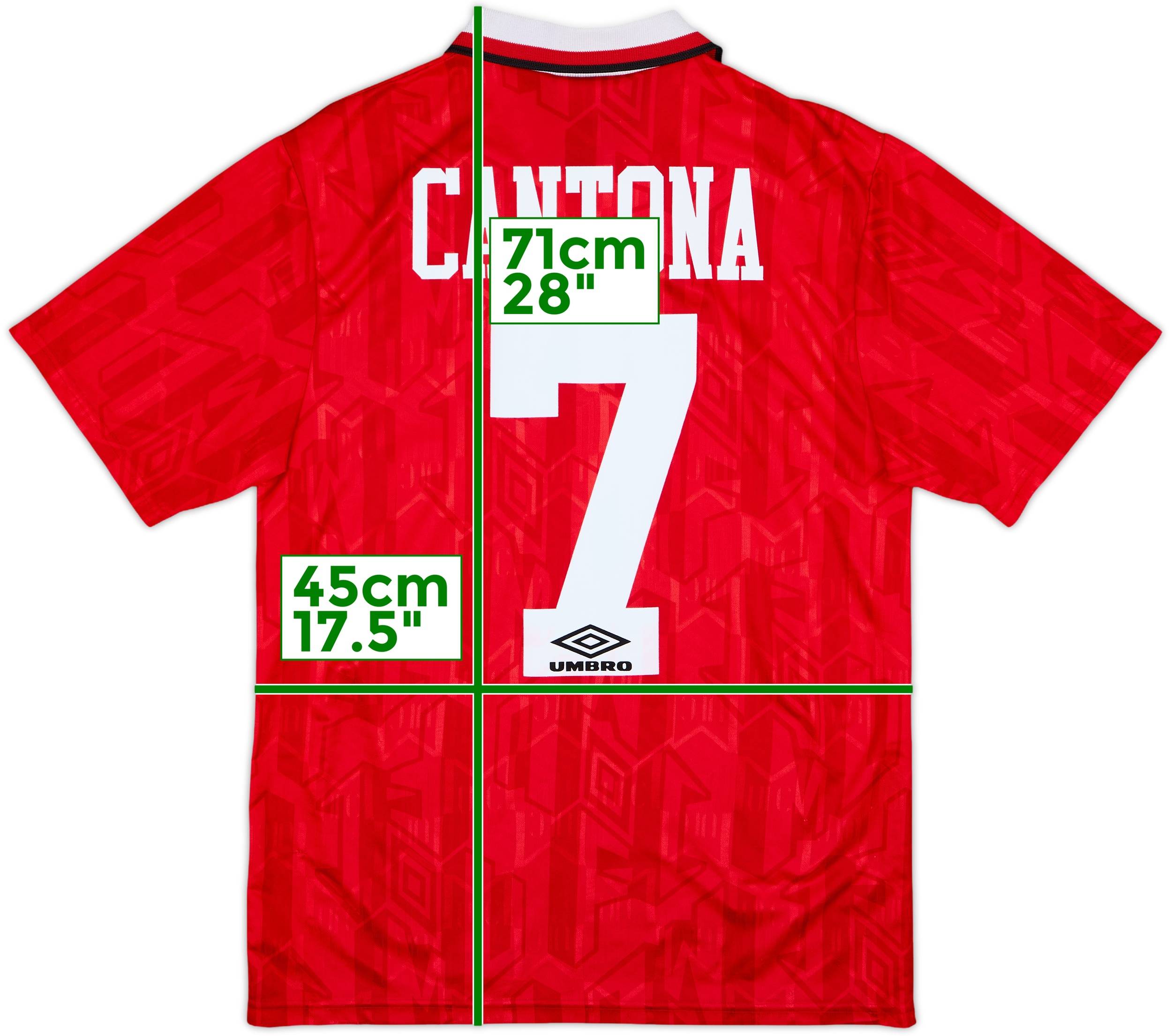 1992-94 Manchester United Cantona カントナ 1992-94 Manchester United Home Shirt Cantona #7 - 6/10 - (S)