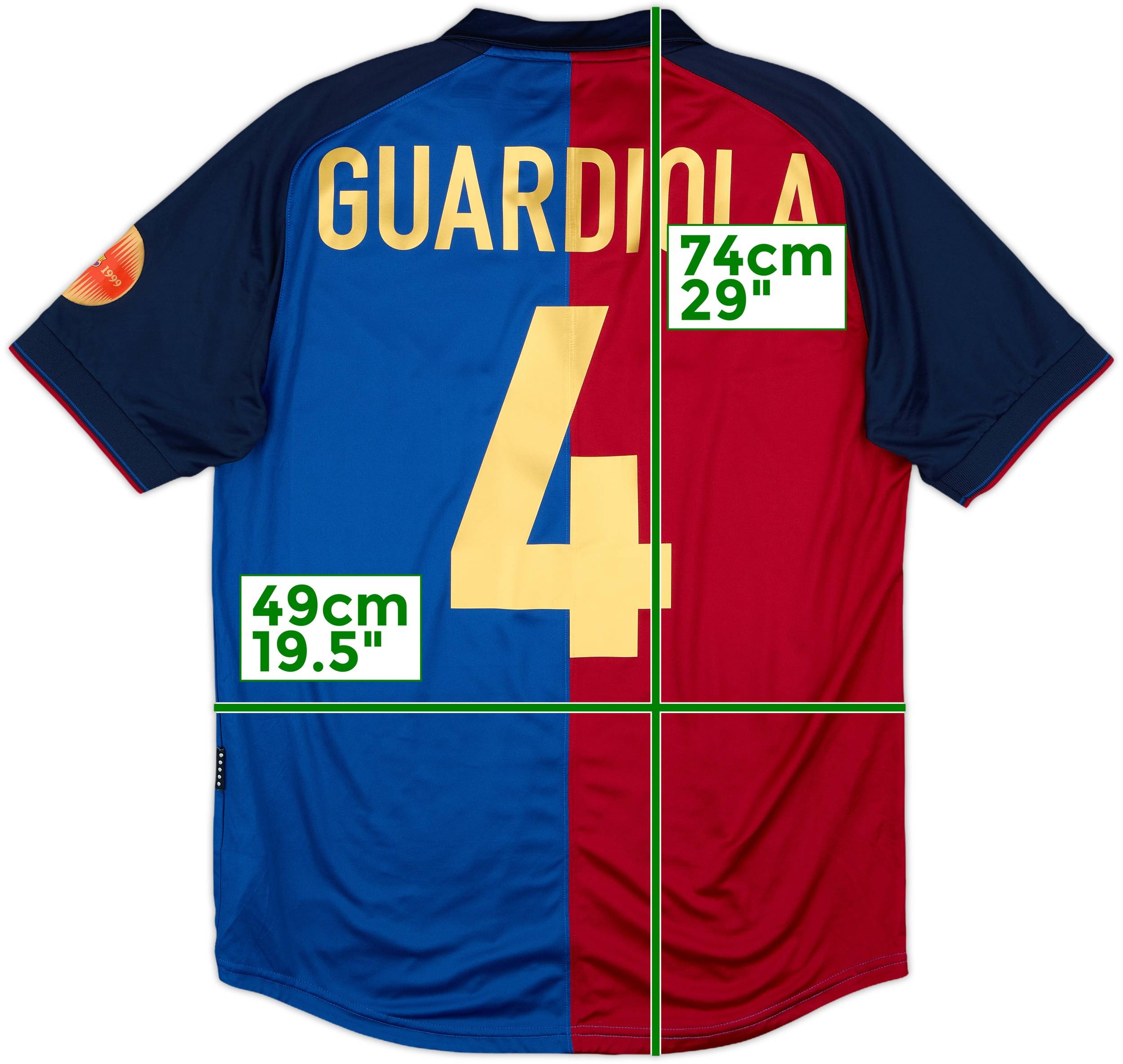 2013-14 Barcelona Nike Retro 1999-00 Shirt Guardiola #4 - 10/10 - (M)