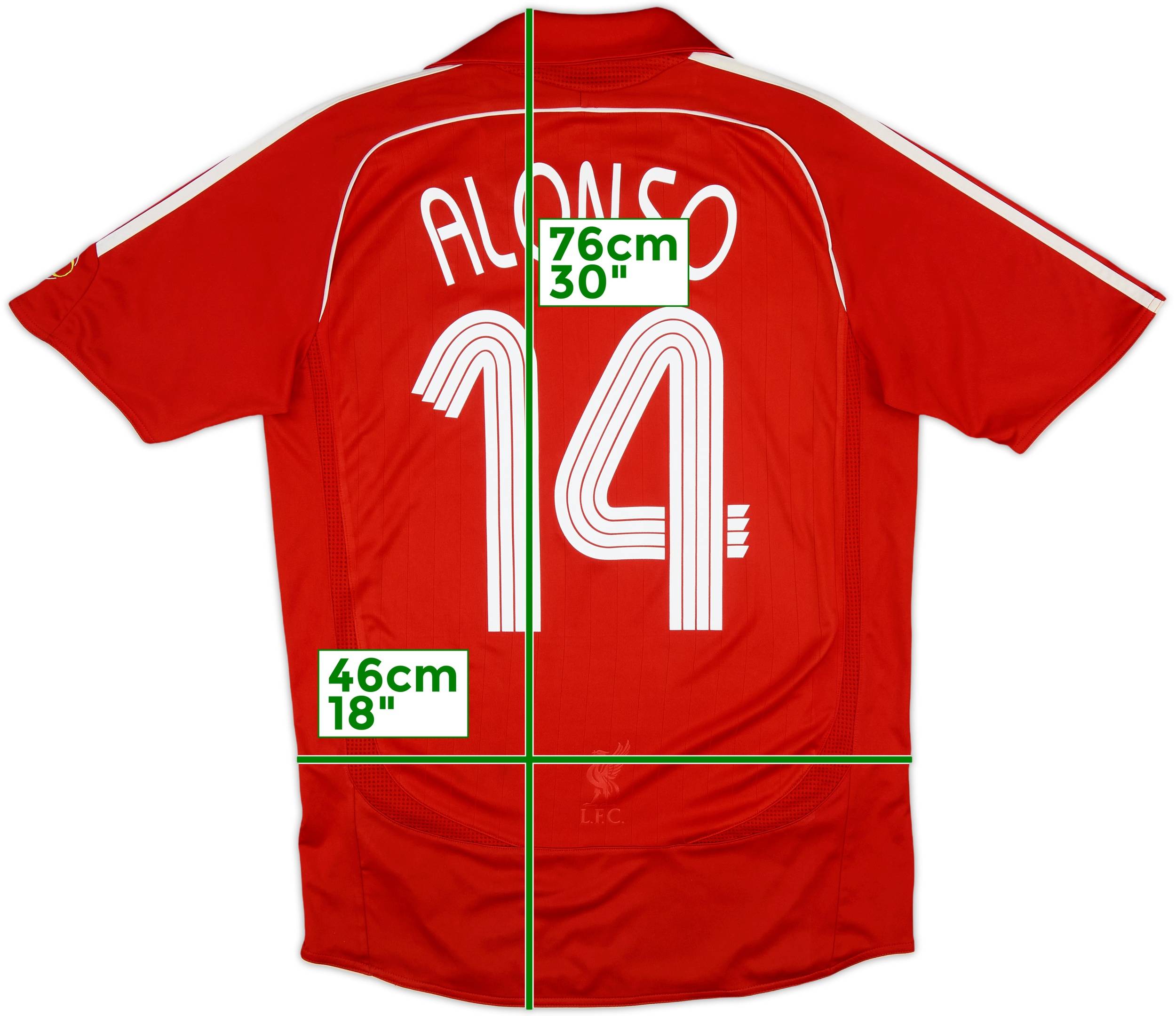 2006-08 Liverpool Home Shirt Alonso #14 - 6/10 - (S)