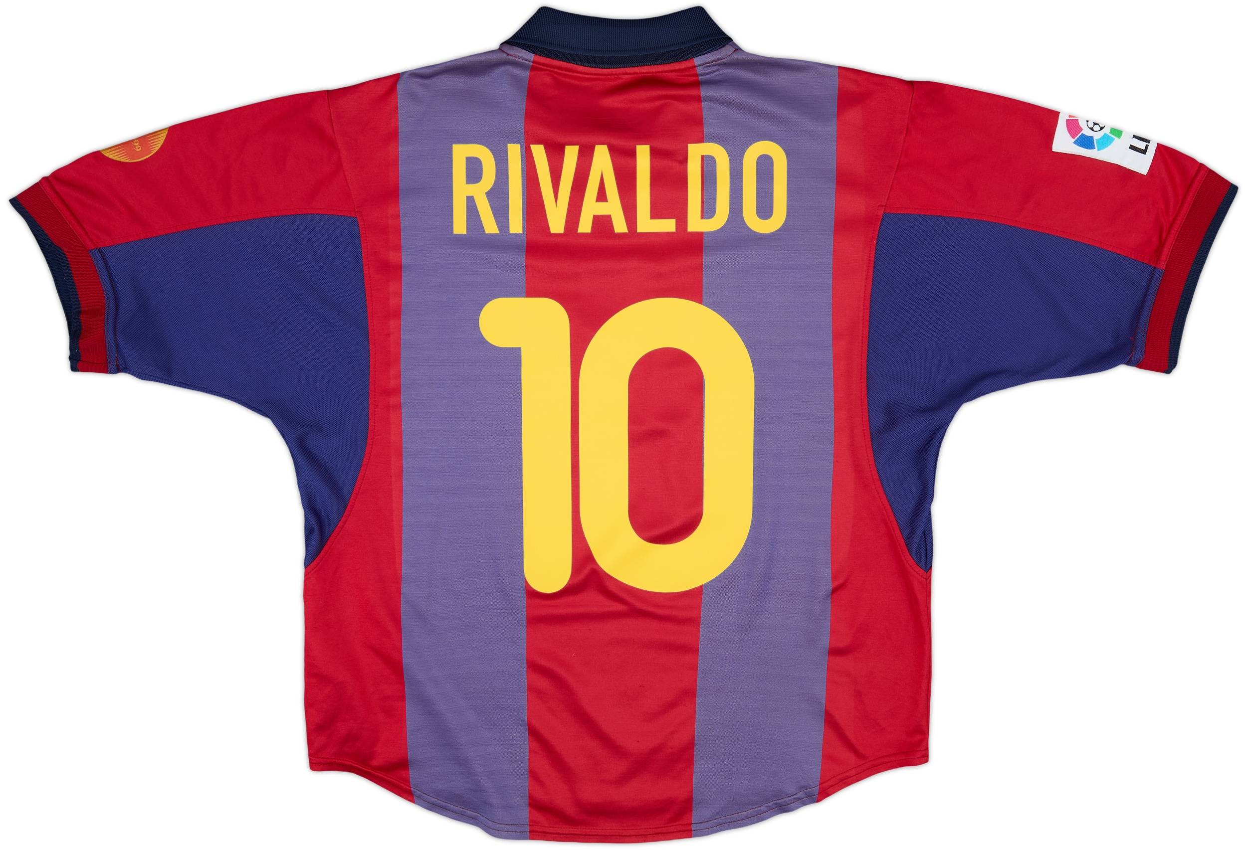 2000-01 Barcelona Home Shirt Rivaldo #10 - 6/10 - (M)