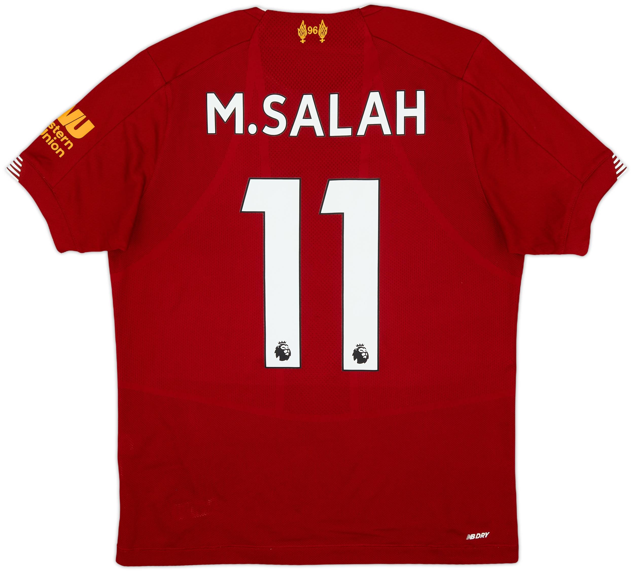 2019-20 Liverpool Home Shirt Salah #11 - 9/10 - (XL.Boys)