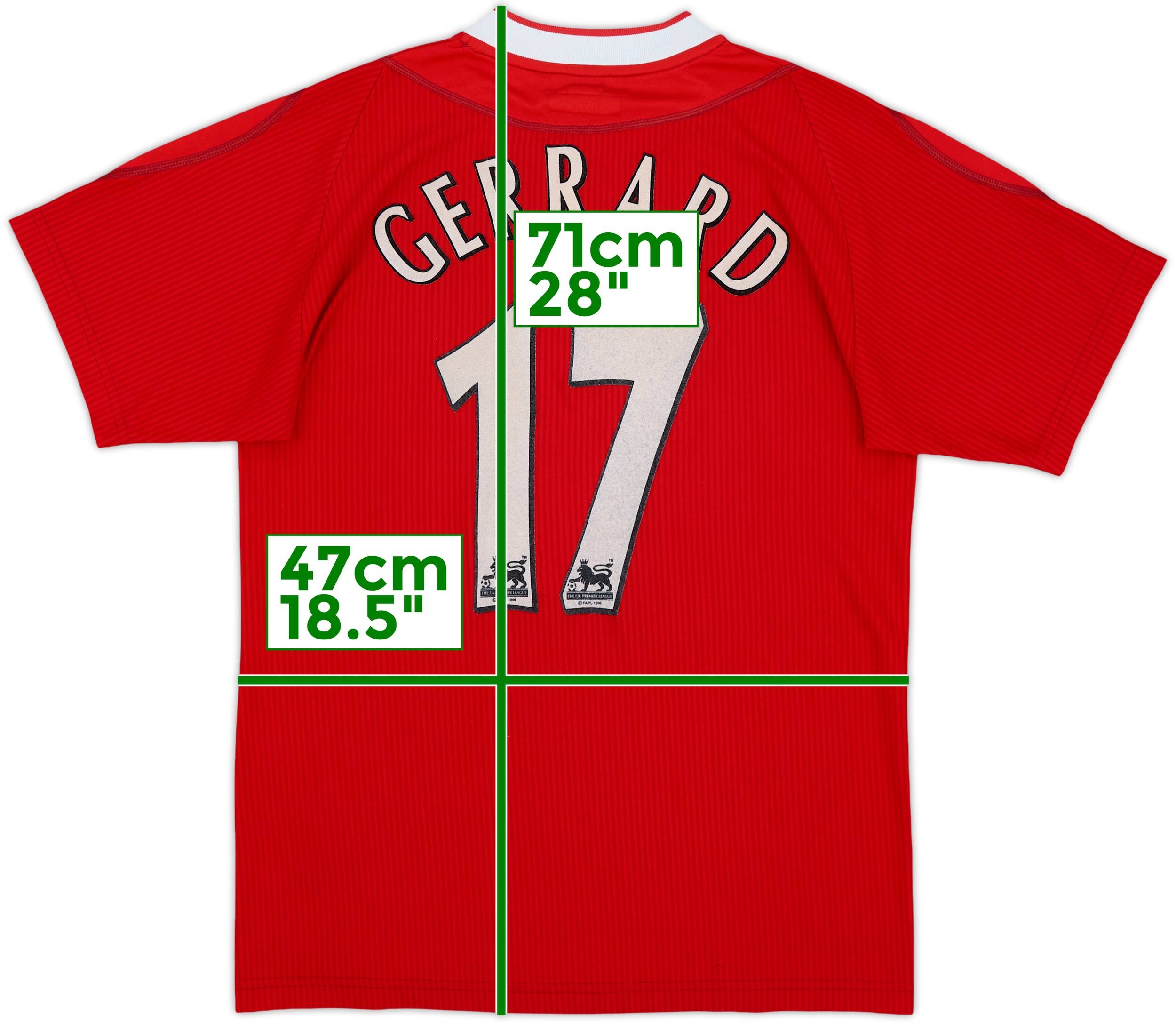 2002-04 Liverpool Home Shirt Gerrard #17 - 7/10 - (S)