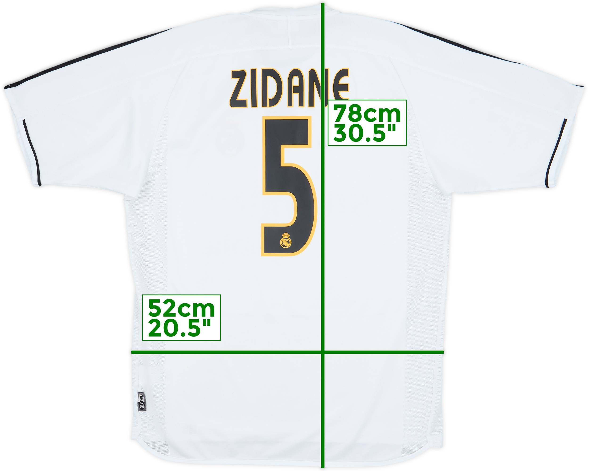 正規品 激レア RealMadrid zidane #5 長袖 Zinedine Zidane #5 Real Madrid 02/03 Away 100th Anniversary L/S