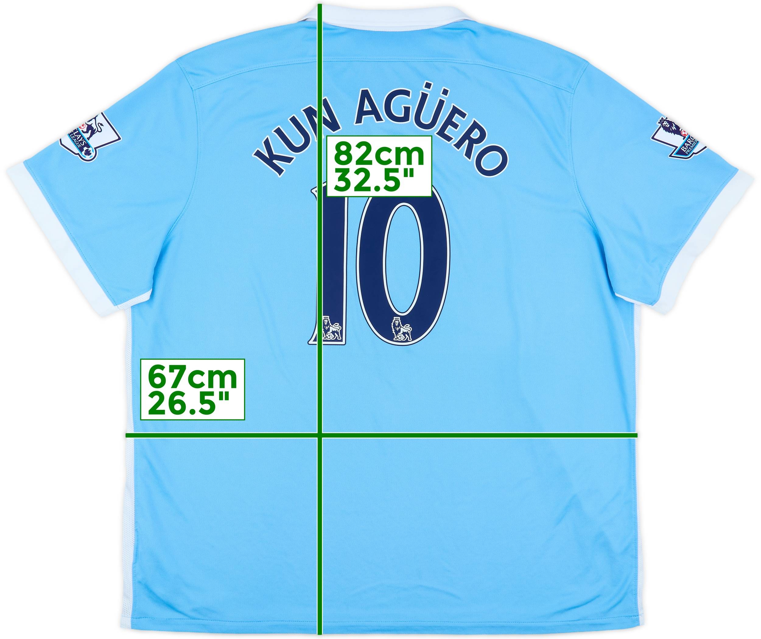 2015-16 Manchester City Home Shirt Kun Aguero #10 - 10/10 - (3XL)