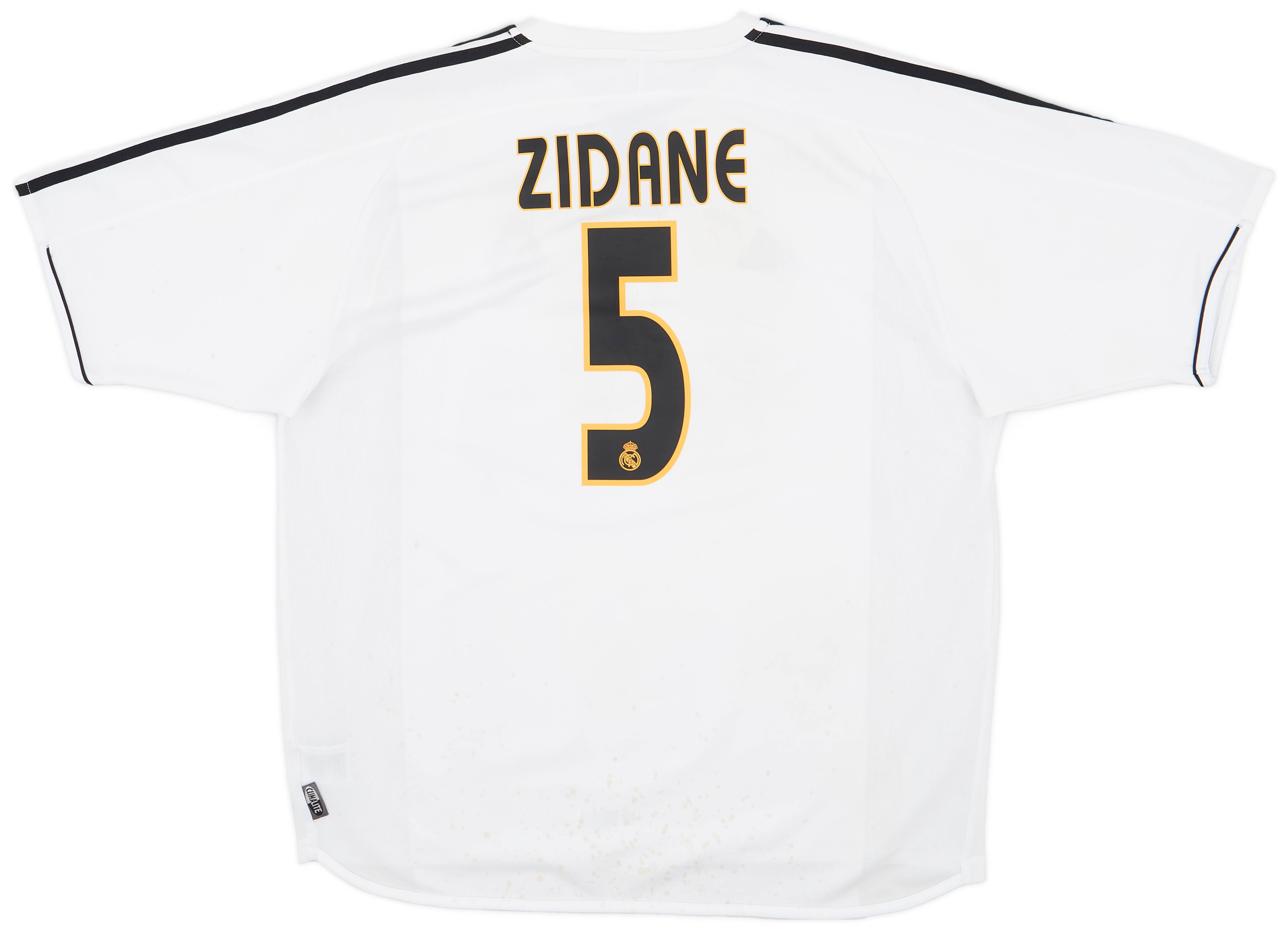 2003-04 Real Madrid Home Shirt Zidane #5 - 5/10 - (XL)