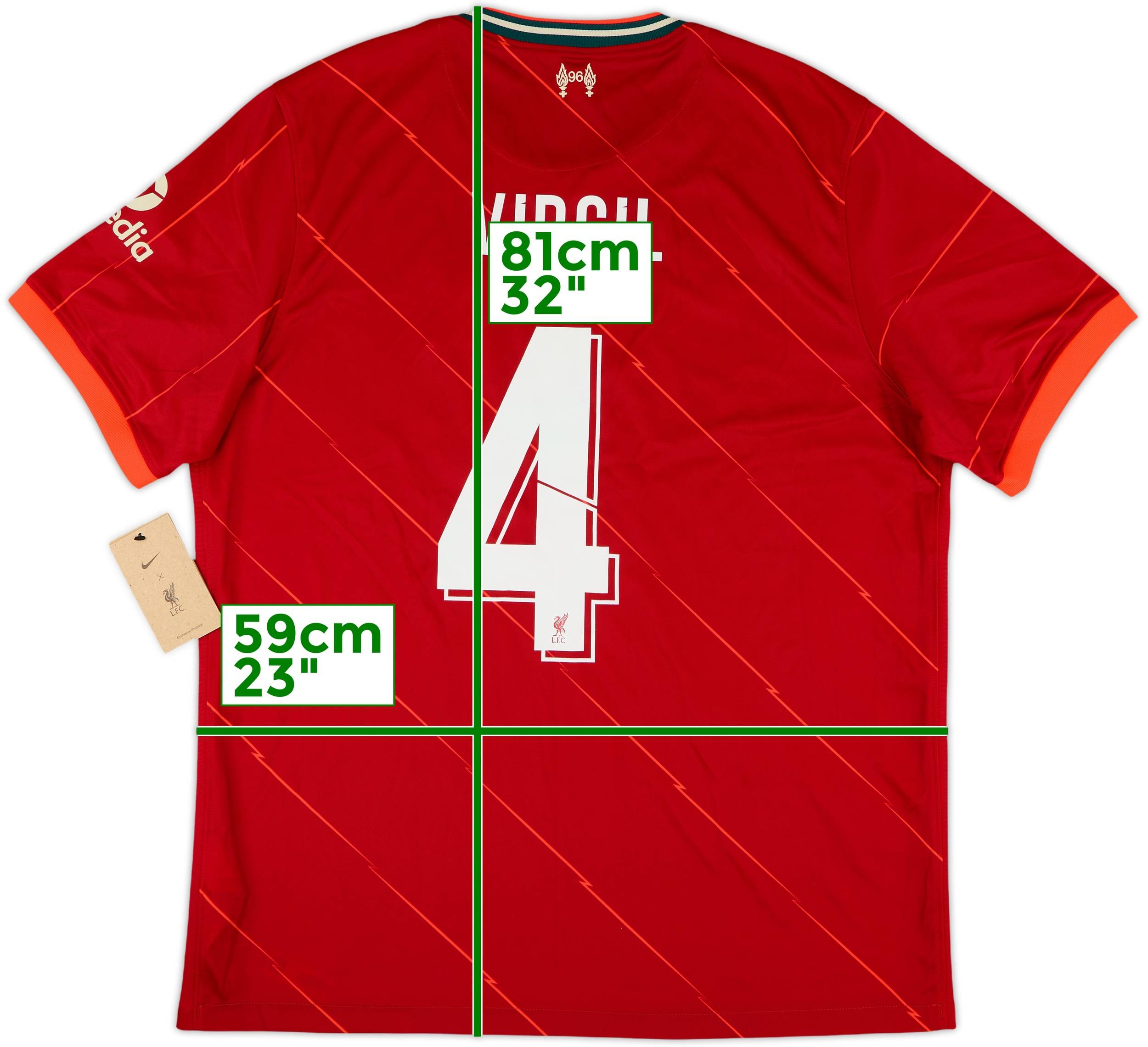 2021-22 Liverpool Home Shirt Virgil #4 (XL)