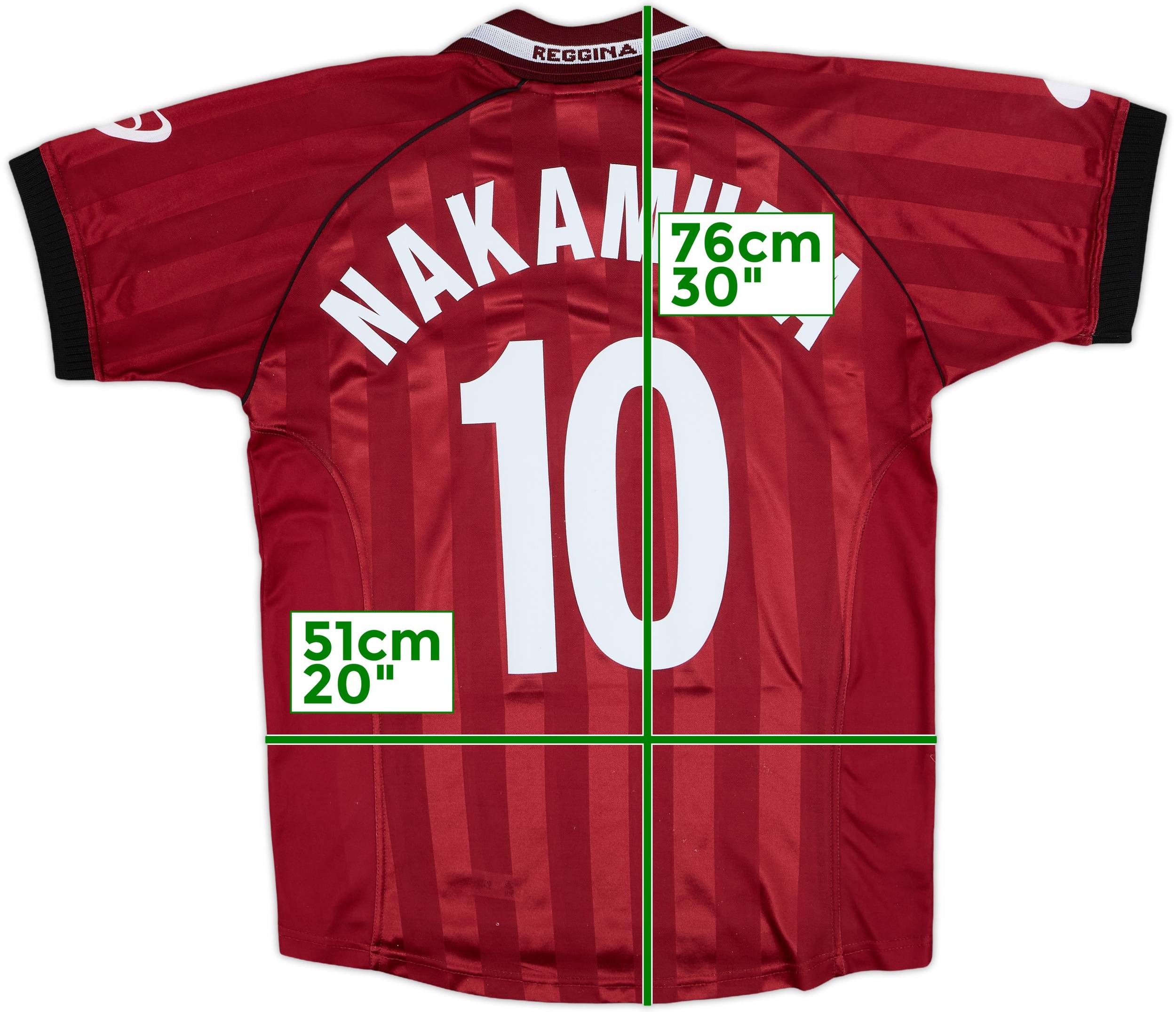 2002-03 Reggina Home Shirt Nakamura #10 - 7/10 - (S)