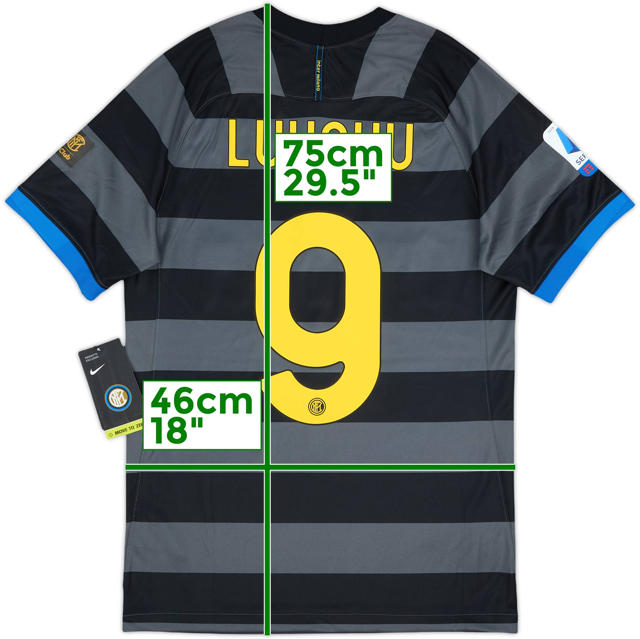 2020-21 Inter Milan Third Shirt Lukaku #9 (S)