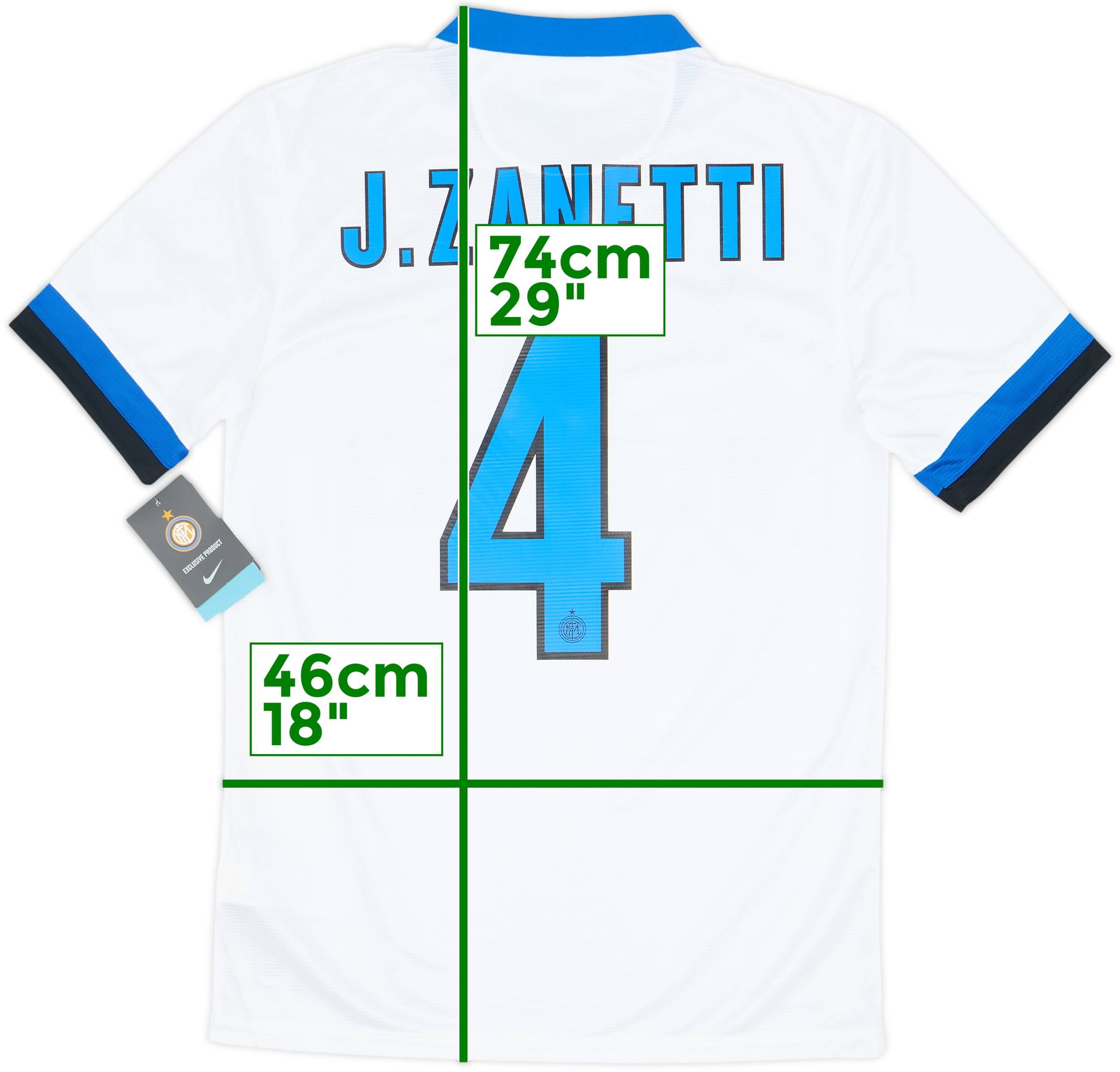 2013-14 Inter Milan Away Shirt J.Zanetti #4 (S)