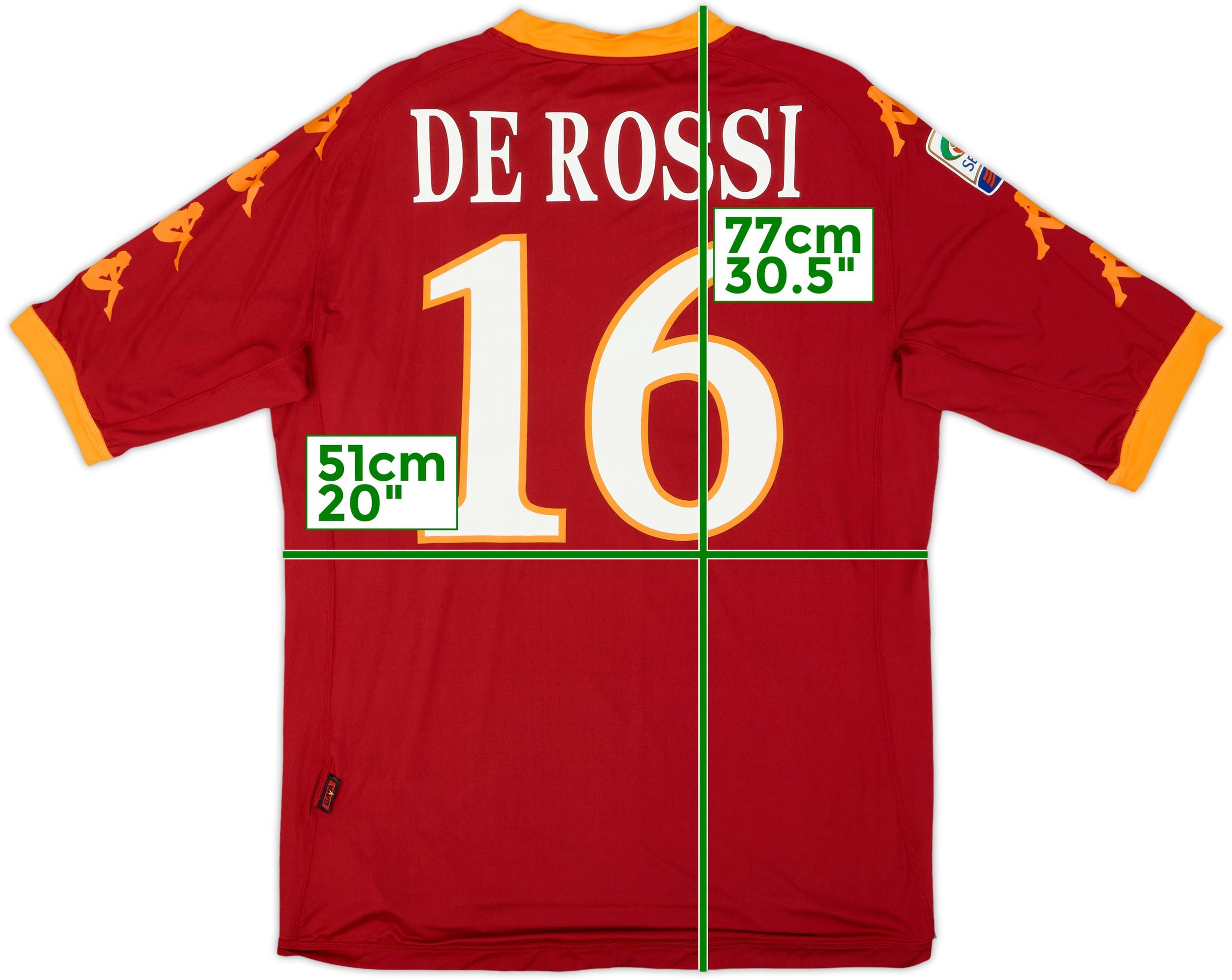 2010-11 Roma Home Shirt De Rossi #16 (XXL)