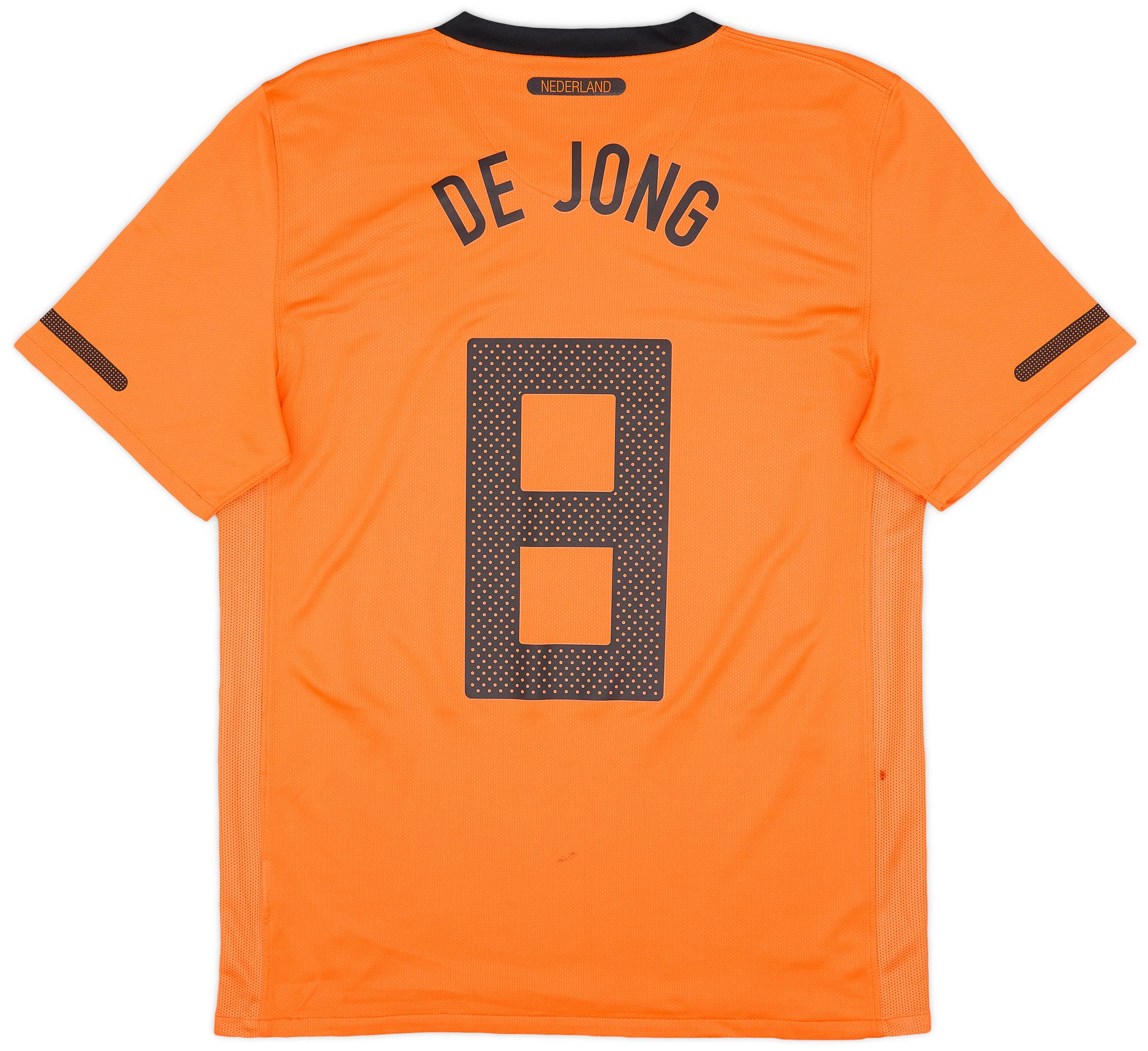 2010-11 Netherlands Home Shirt De Jong #8 - 6/10 - (M)