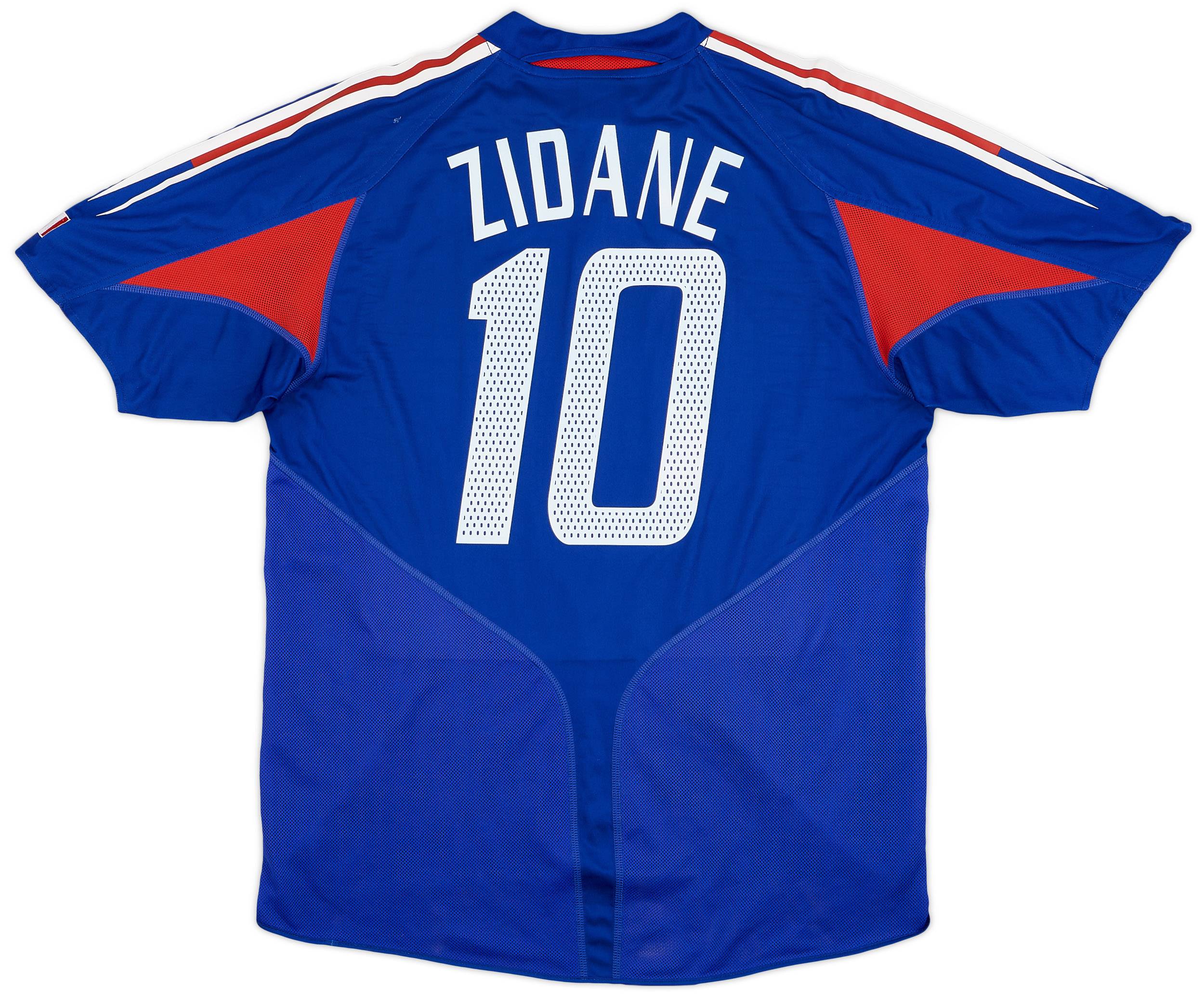 2004-06 France Home Shirt Zidane #10 - 6/10 - (L)