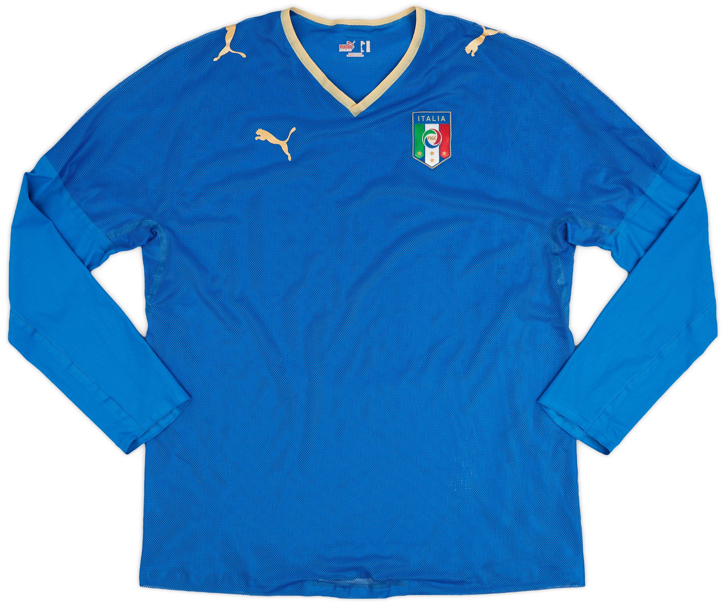 2007-08 Italy Player Issue Home L/S Shirt - 8/10 - (XXL)