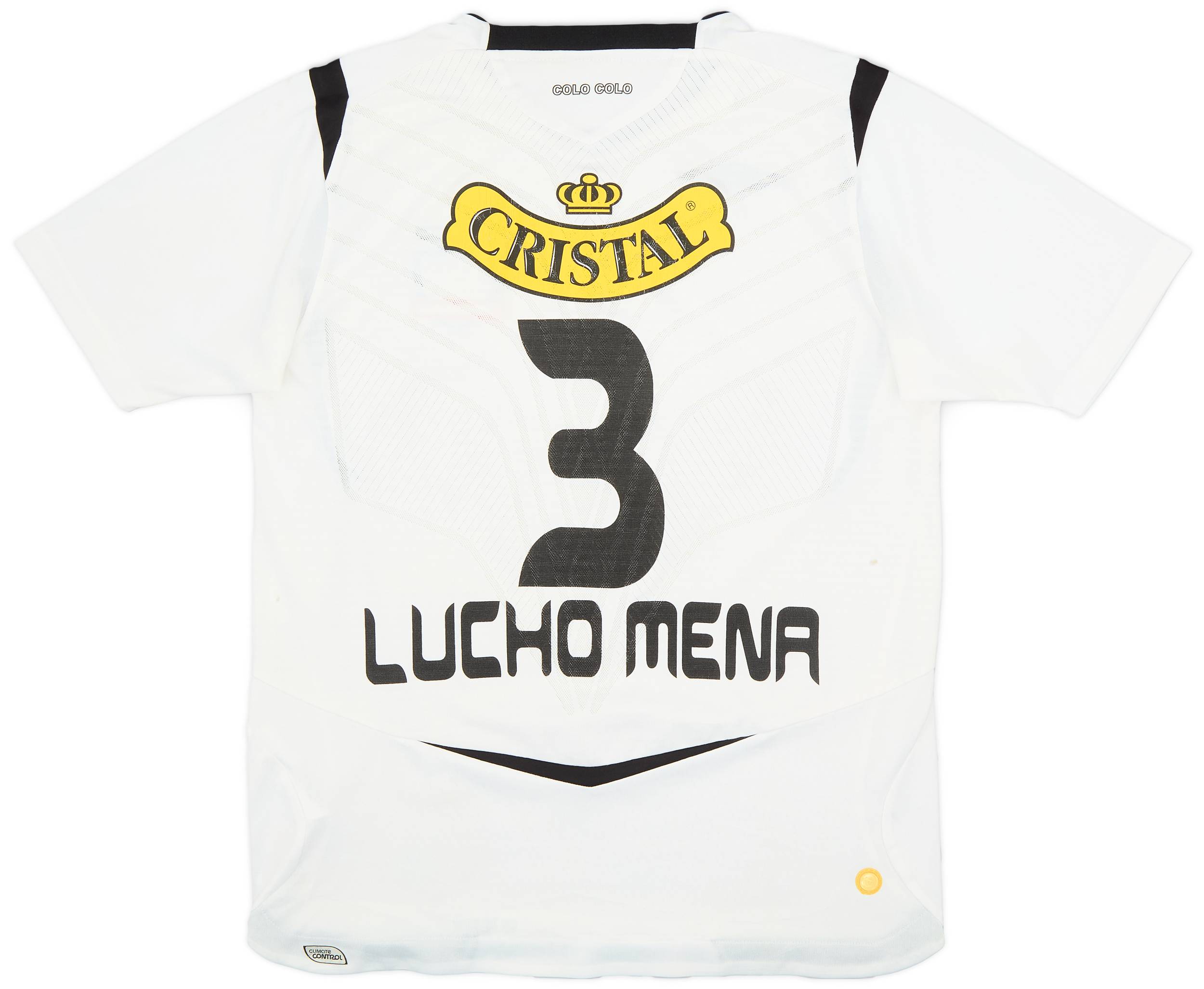 2007-08 Colo Colo Home Shirt Lucho Mena #3 - 6/10 - (M)