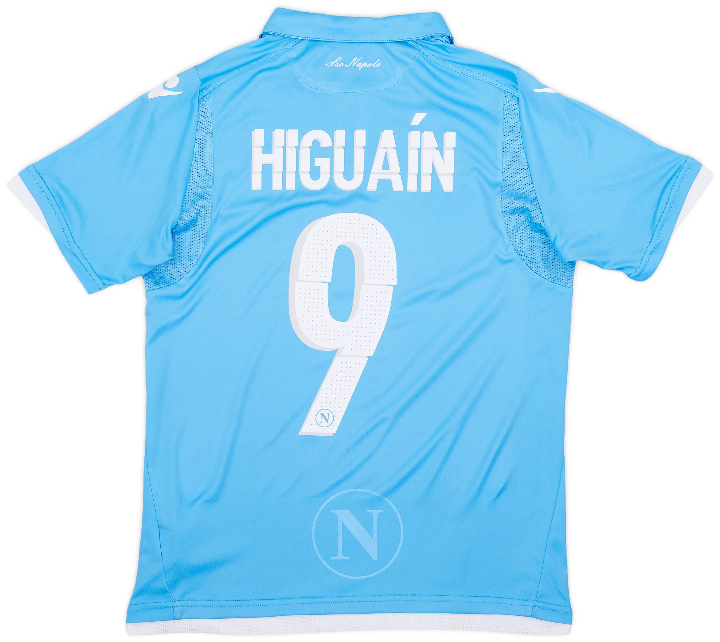 2014-15 Napoli Home Shirt Higuain #9 - 7/10 - (XL.Boys)
