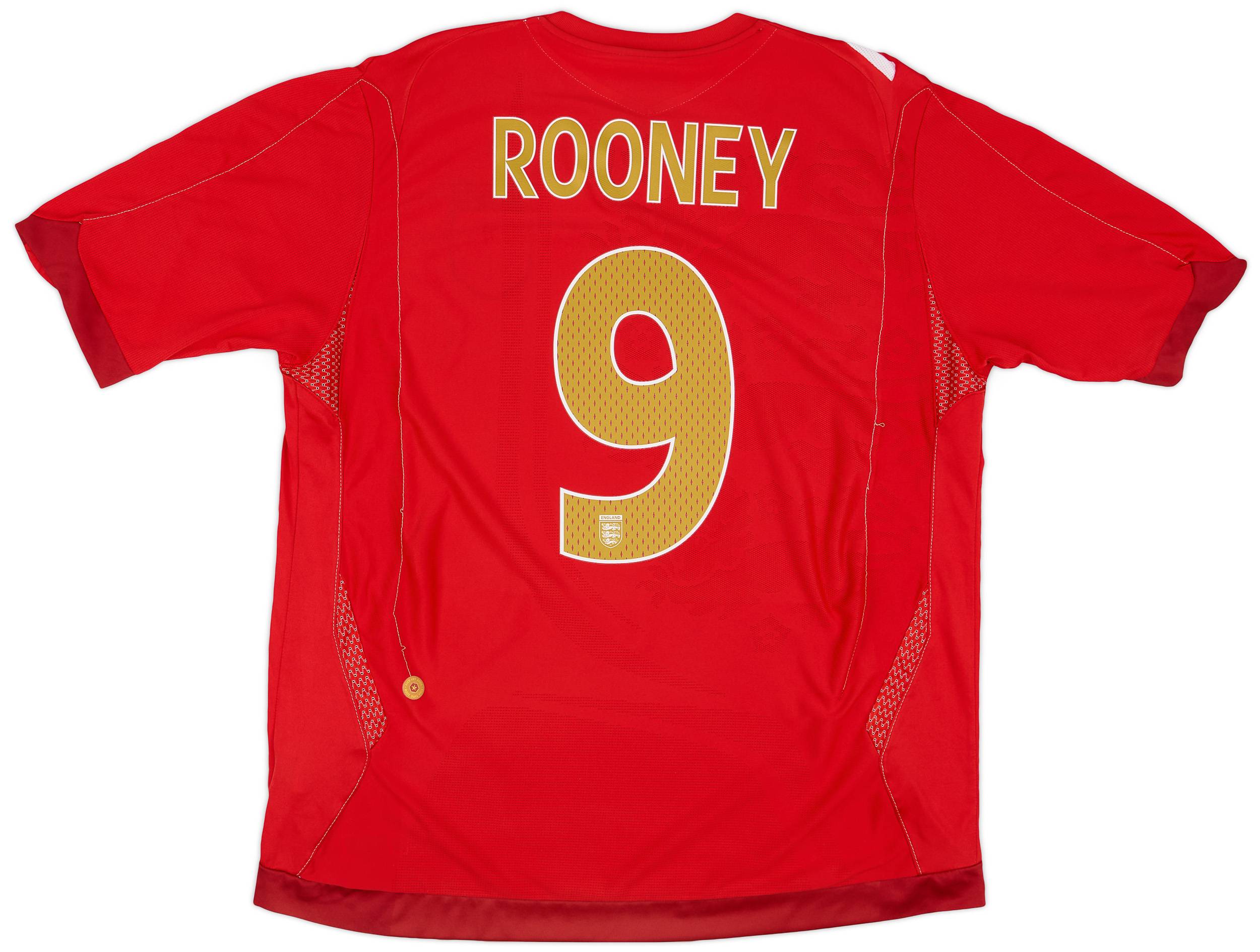 2006-08 England Away Shirt Rooney #9 - 6/10 - (XL)