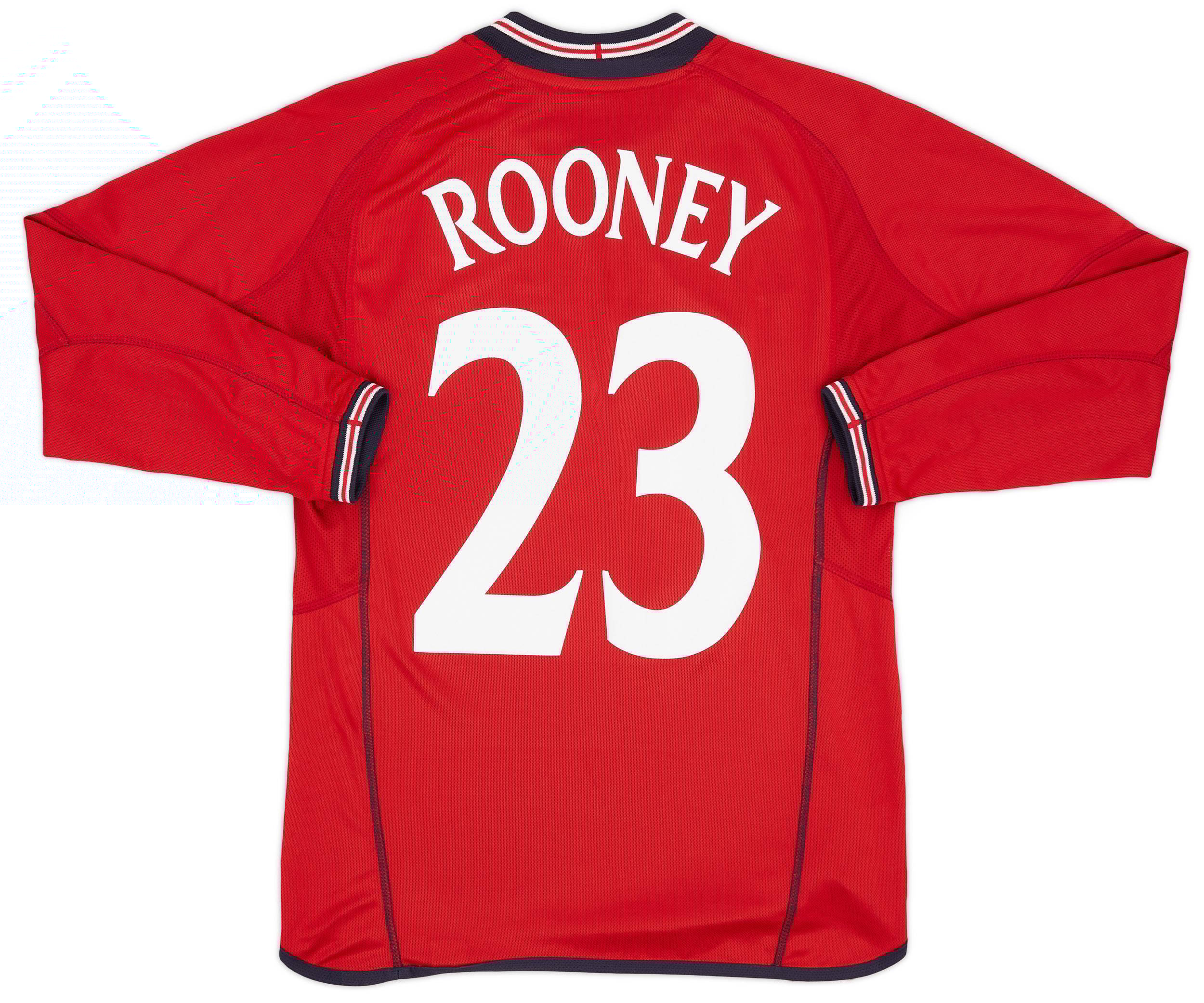 2002-04 England Away L/S Shirt Rooney #23 - 7/10 - (M)