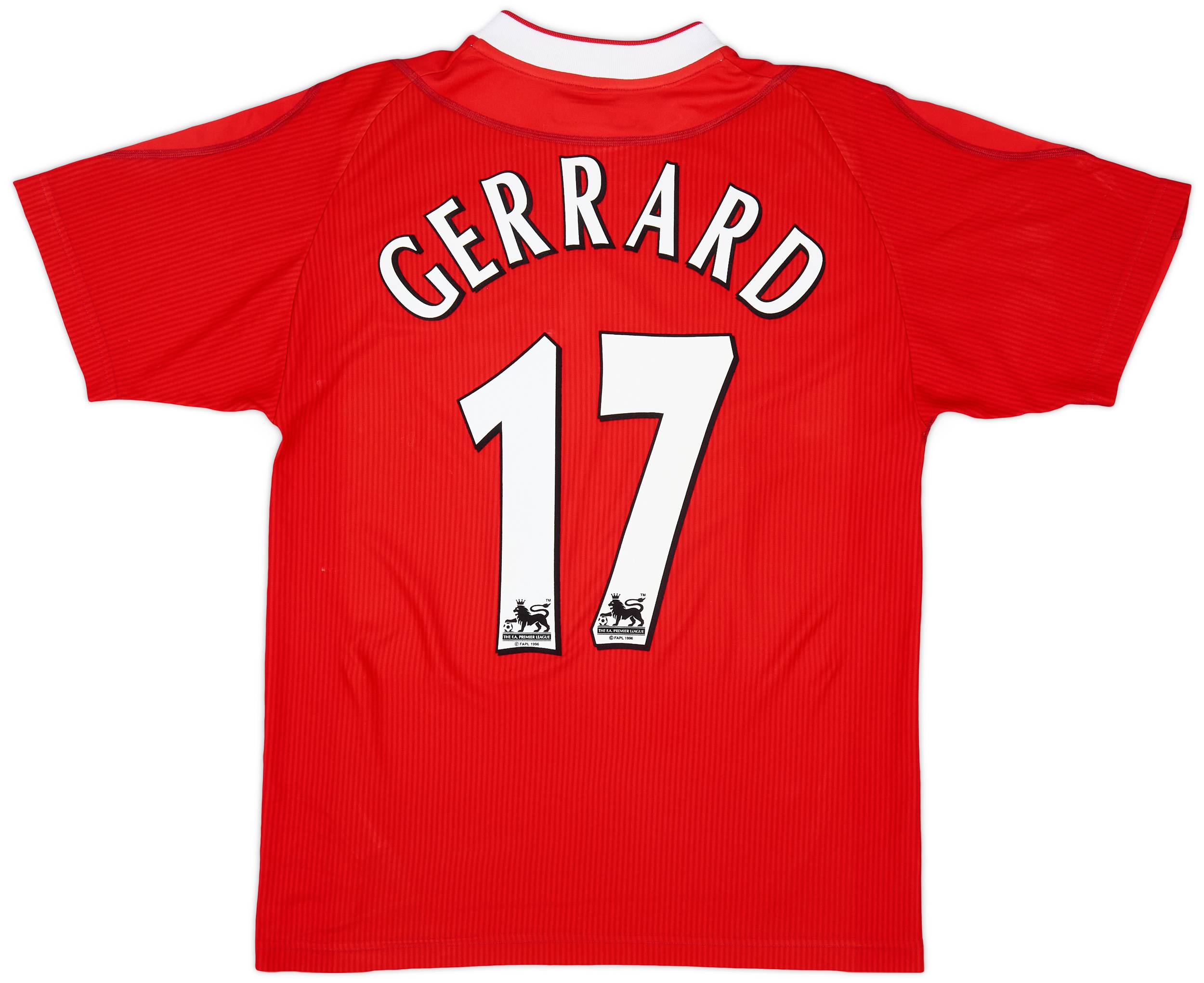 2002-04 Liverpool Home Shirt Gerrard #17 - 9/10 - (M)