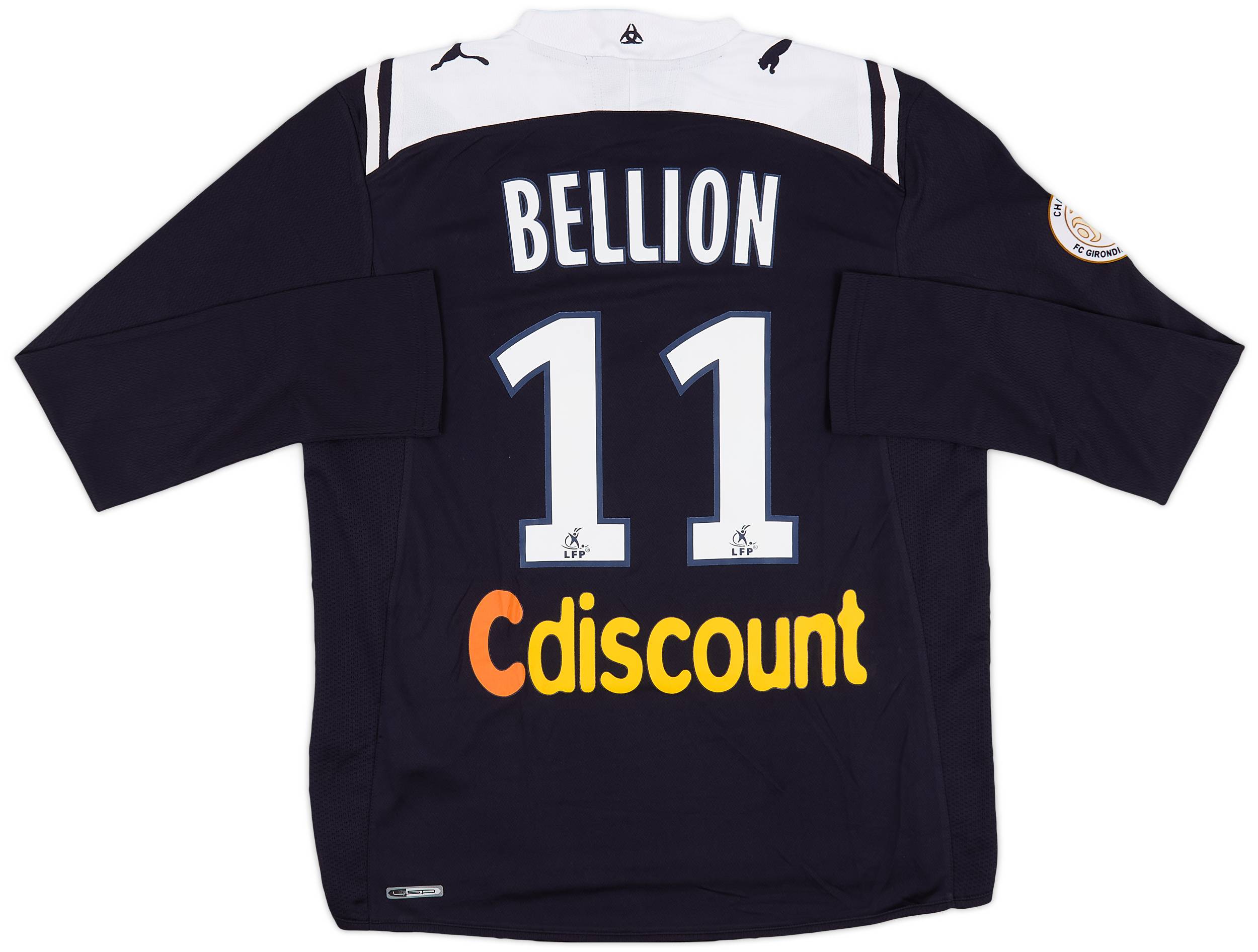 2009-10 Bordeaux Match Issue Home L/S Shirt Bellion #11