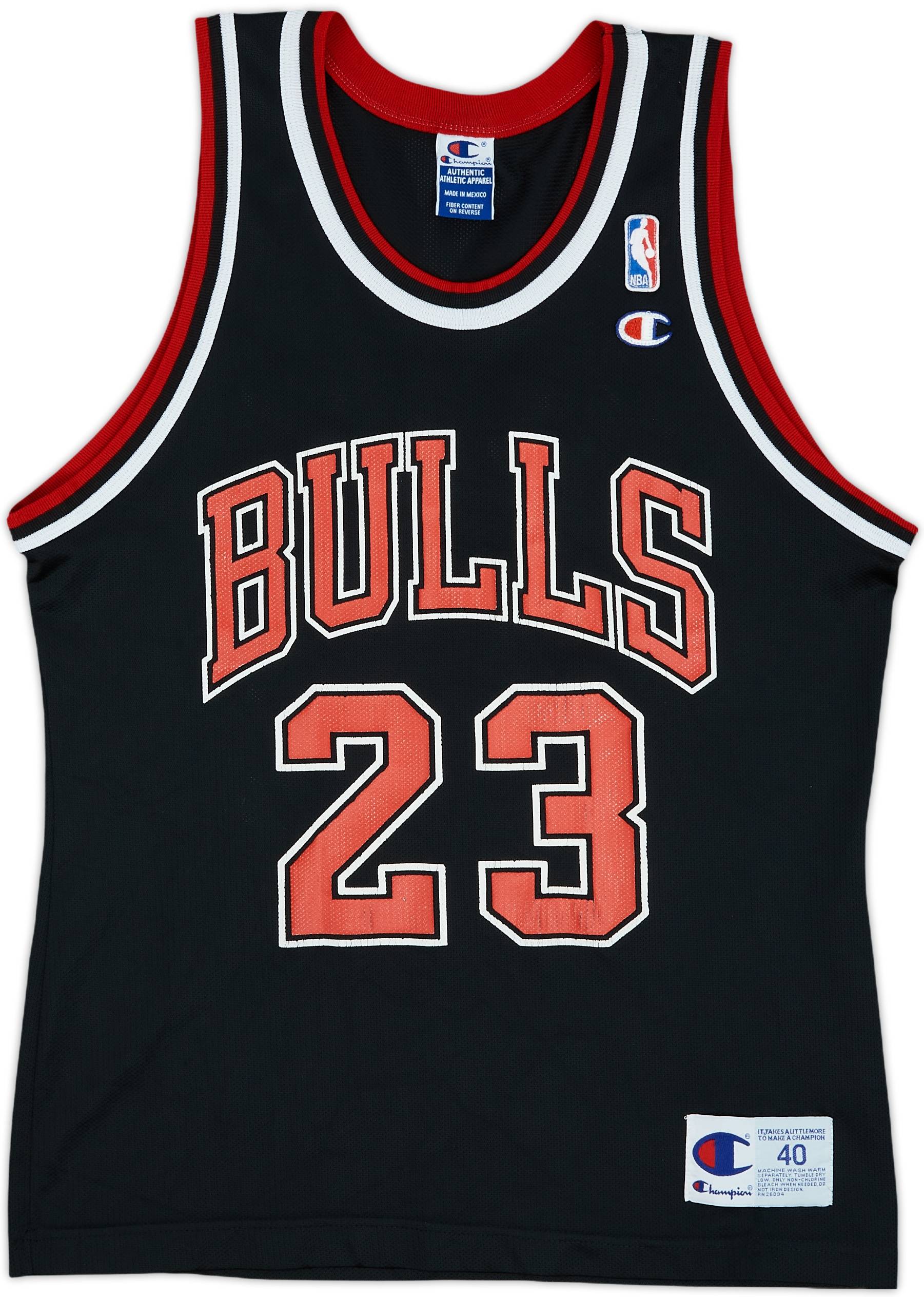1995-98 Chicago Bulls Jordan #23 Champion Alternate Jersey - 7/10