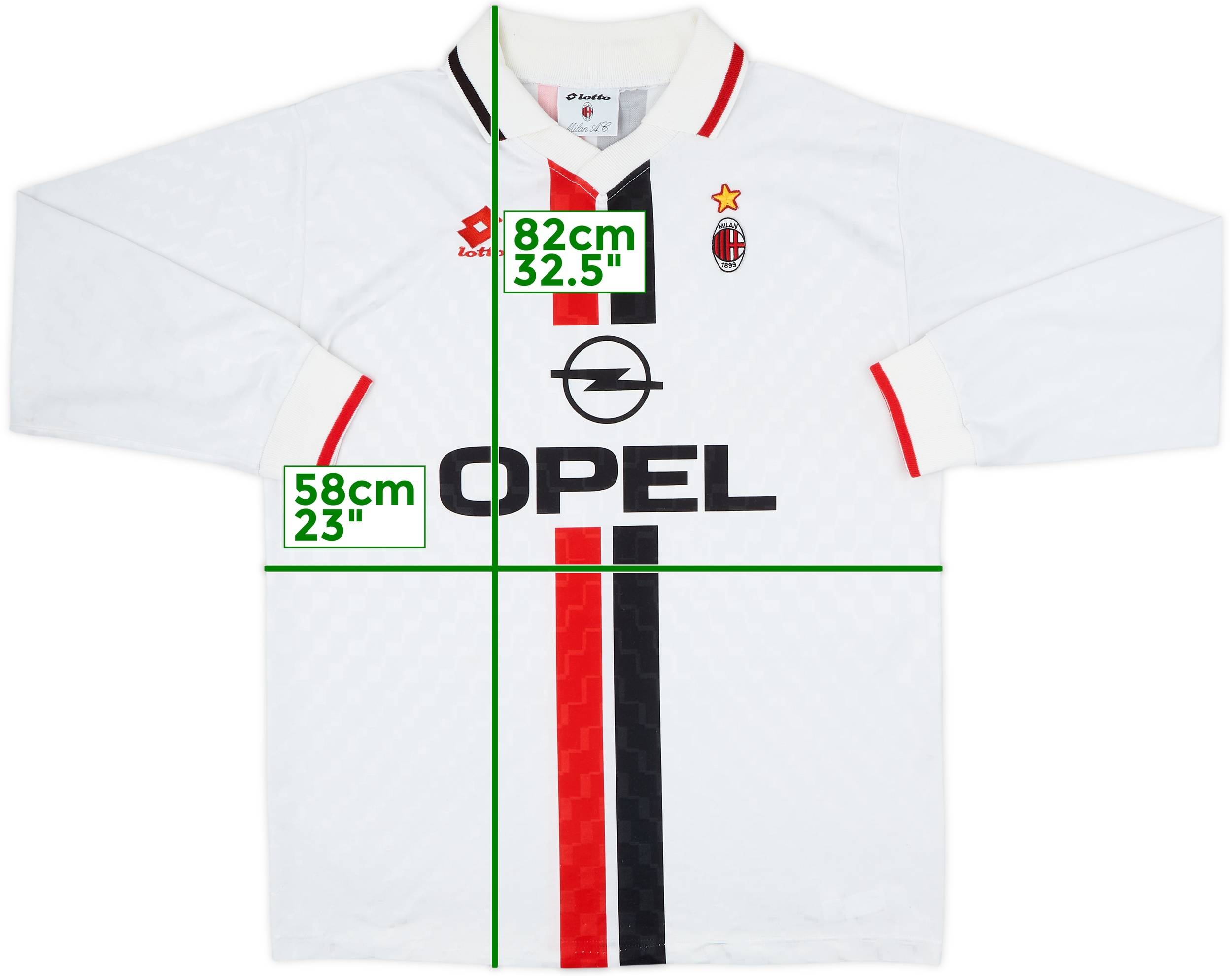1995-96 AC Milan Away L/S Shirt - 8/10 - (XL)