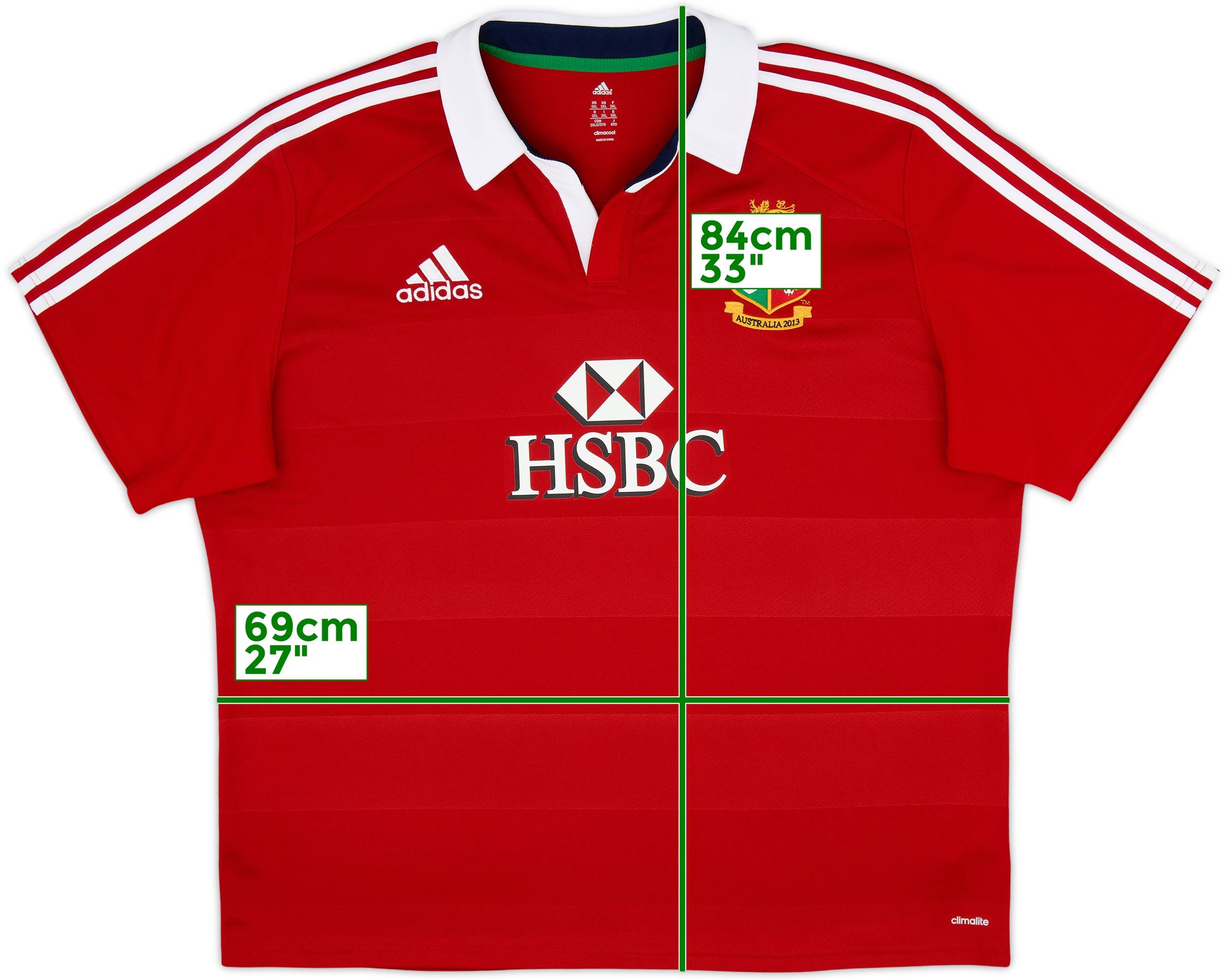 2013 British & Irish Lions 'Australia Tour' Shirt - 8/10 - (3XL)