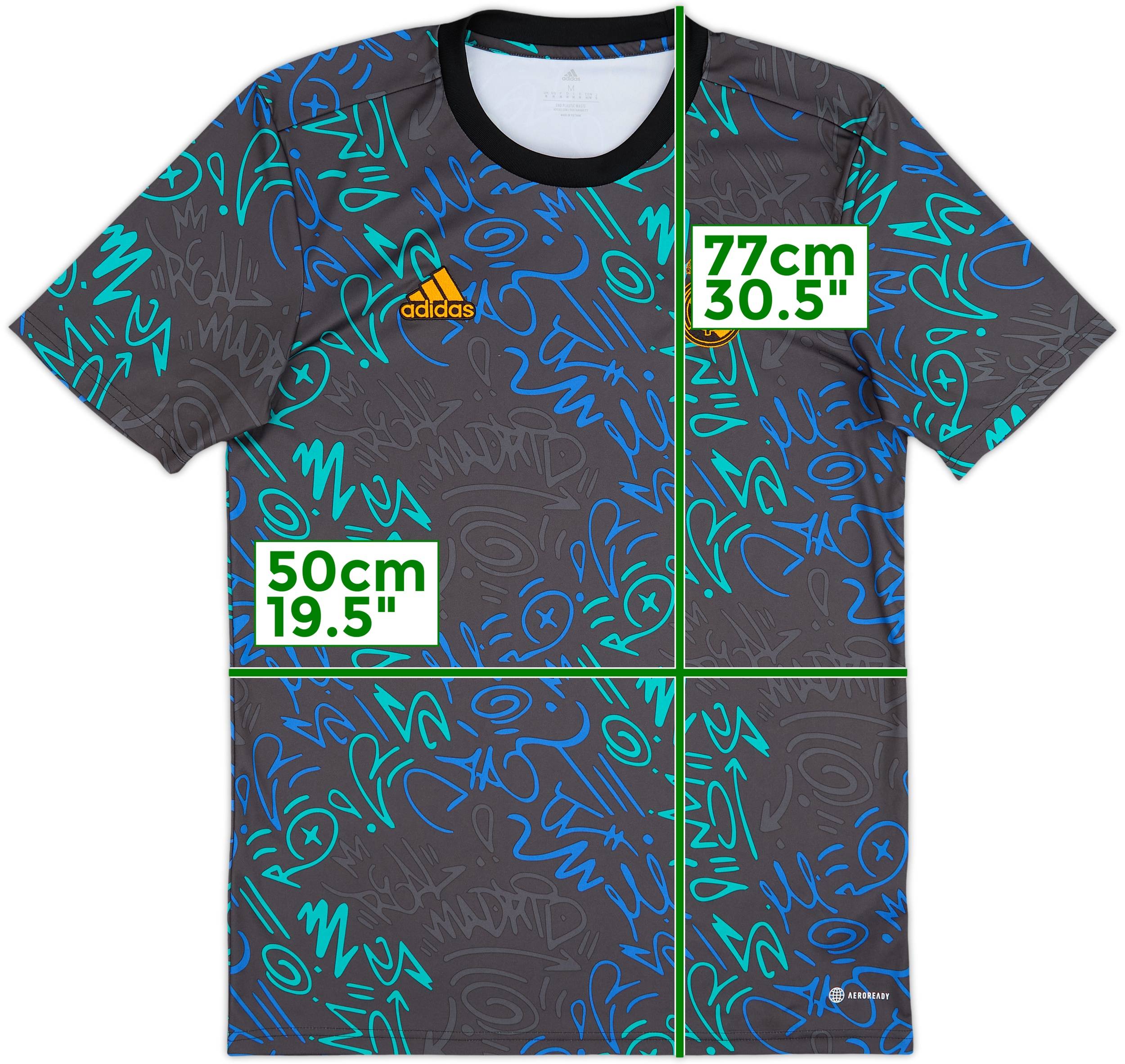 【adidas】Real Madrid 2021年プラクティスシャツ 2021-22 Real Madrid adidas Training Shirt - 9/10 - (M)